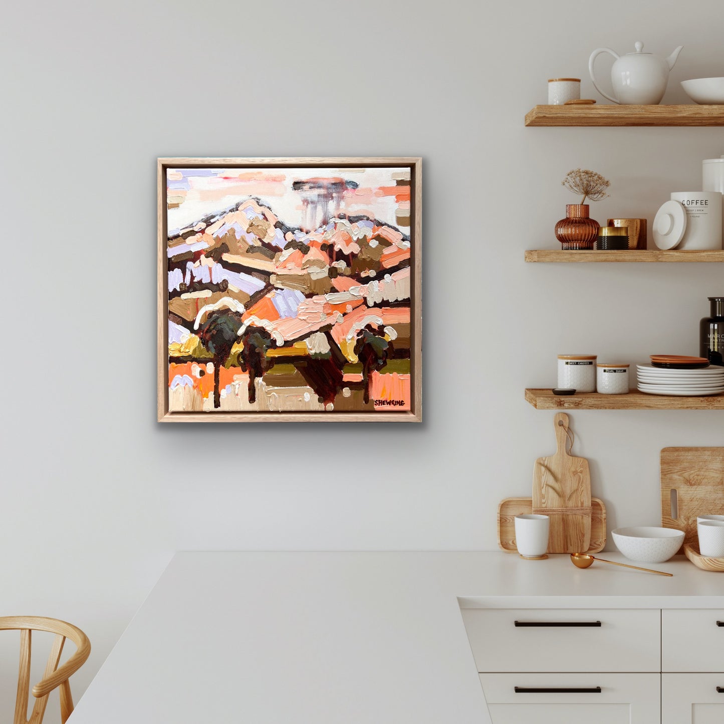 Lovers Hinterland 43x43cm FRAMED SOLD