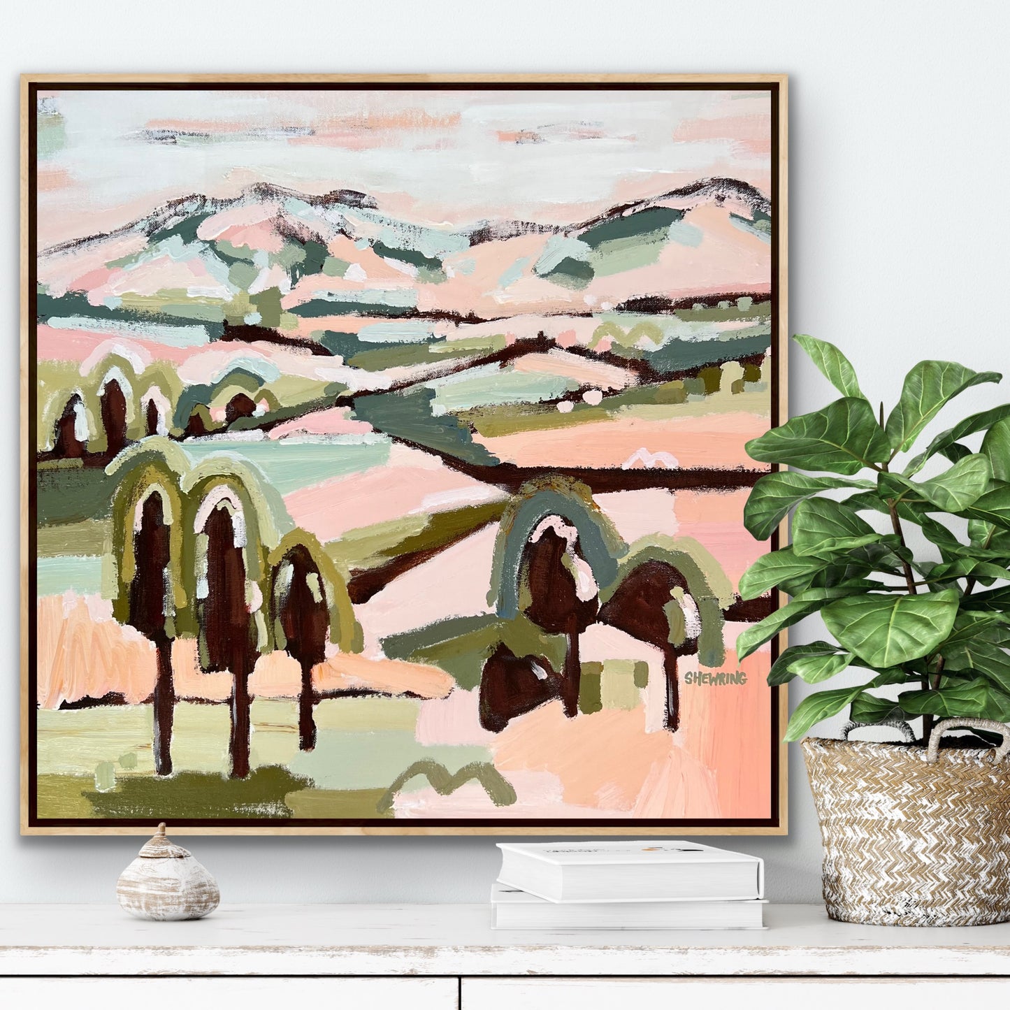 Mountain High 53 x 53 cm FRAMED SOLD **Exclusive to JUMBLED**