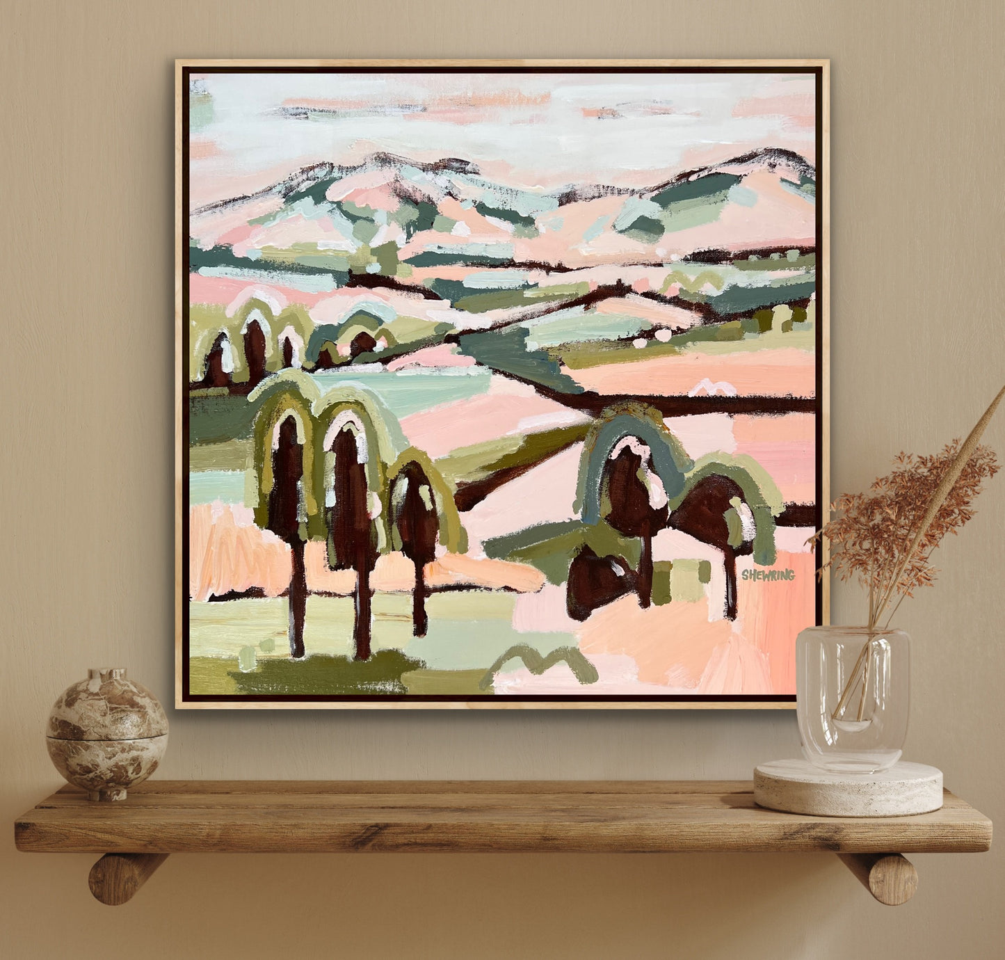 Mountain High 53 x 53 cm FRAMED SOLD **Exclusive to JUMBLED**