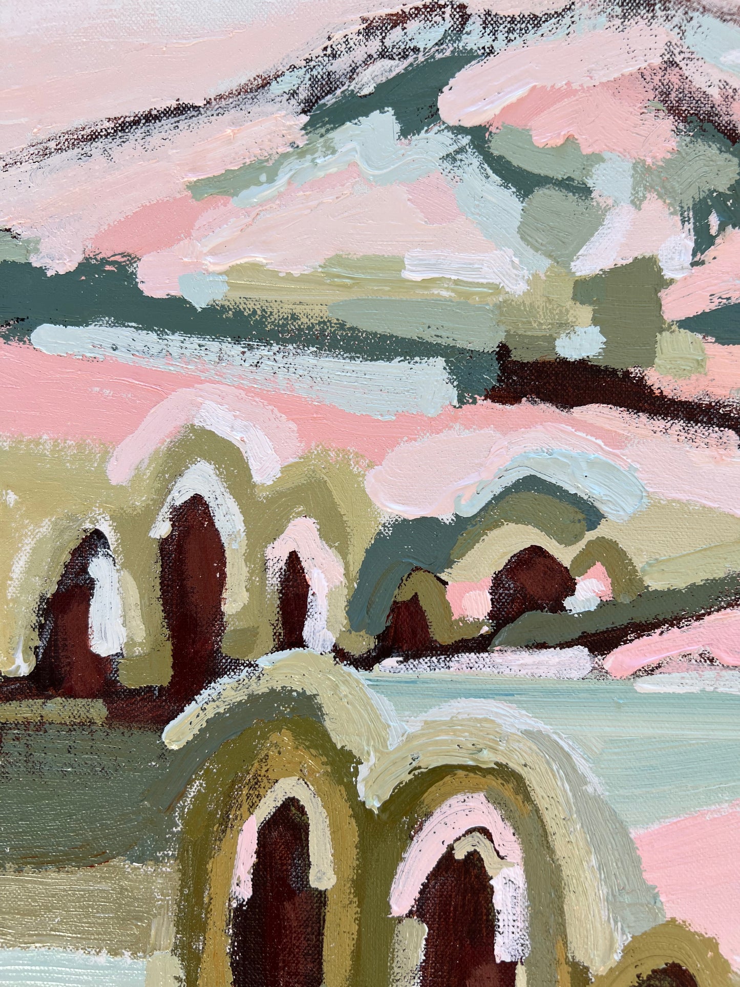 Mountain High 53 x 53 cm FRAMED SOLD **Exclusive to JUMBLED**
