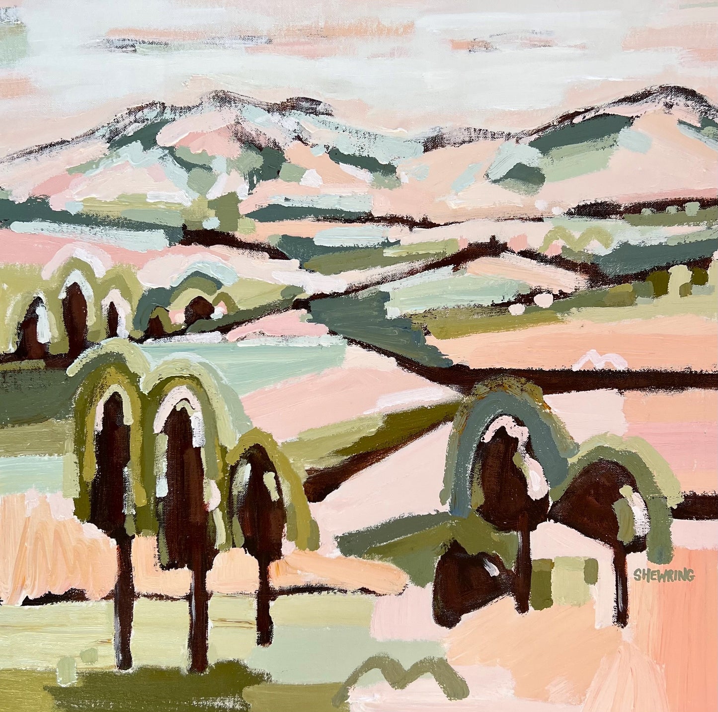 Mountain High 53 x 53 cm FRAMED SOLD **Exclusive to JUMBLED**