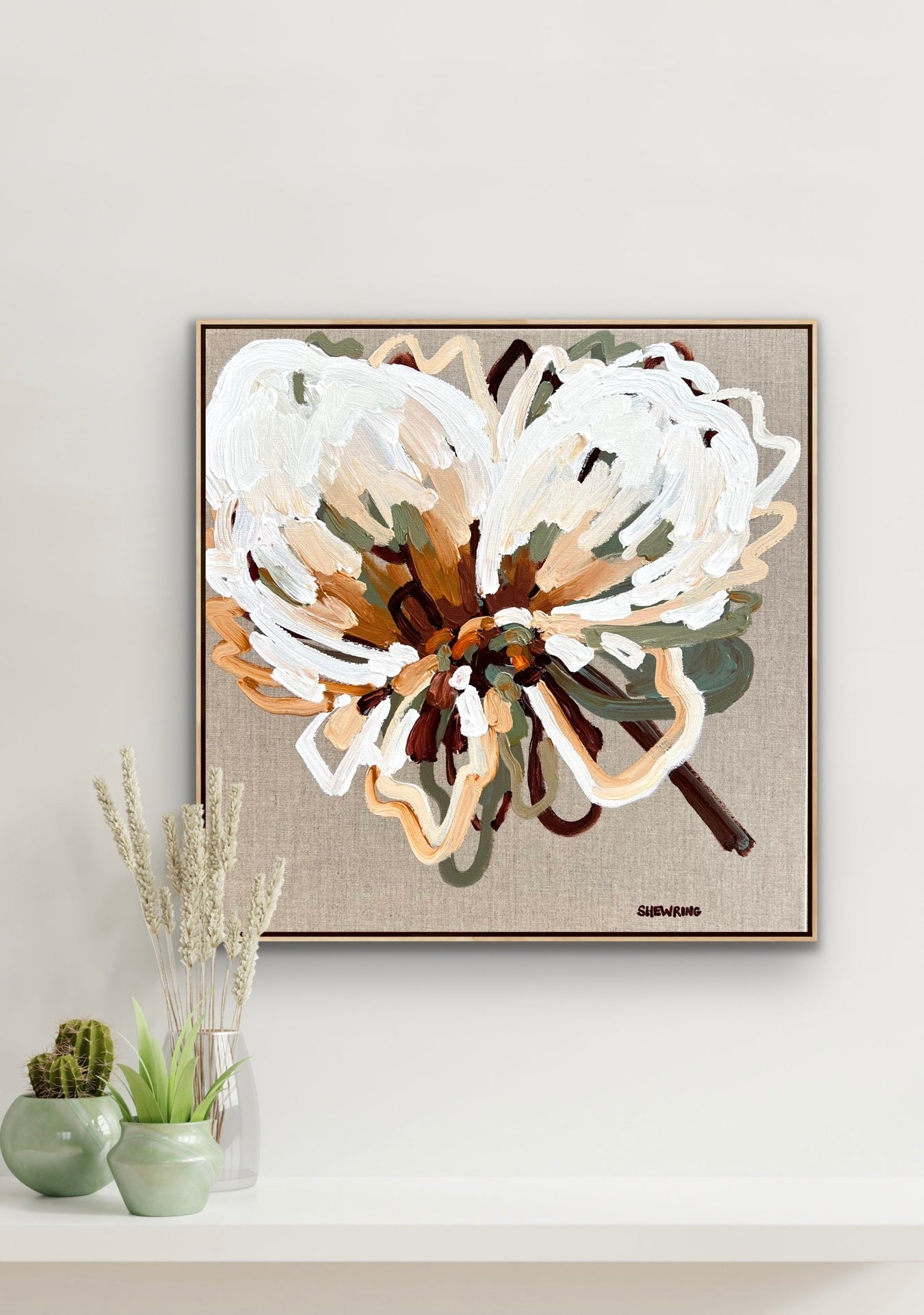 Natural Flower 53x53cm FRAMED