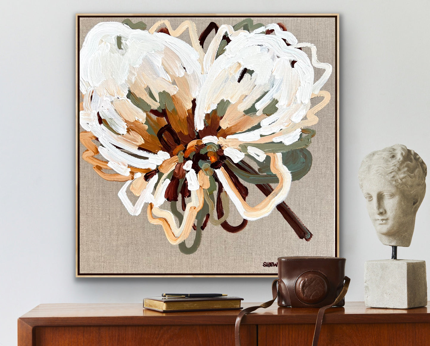 Natural Flower 53x53cm FRAMED