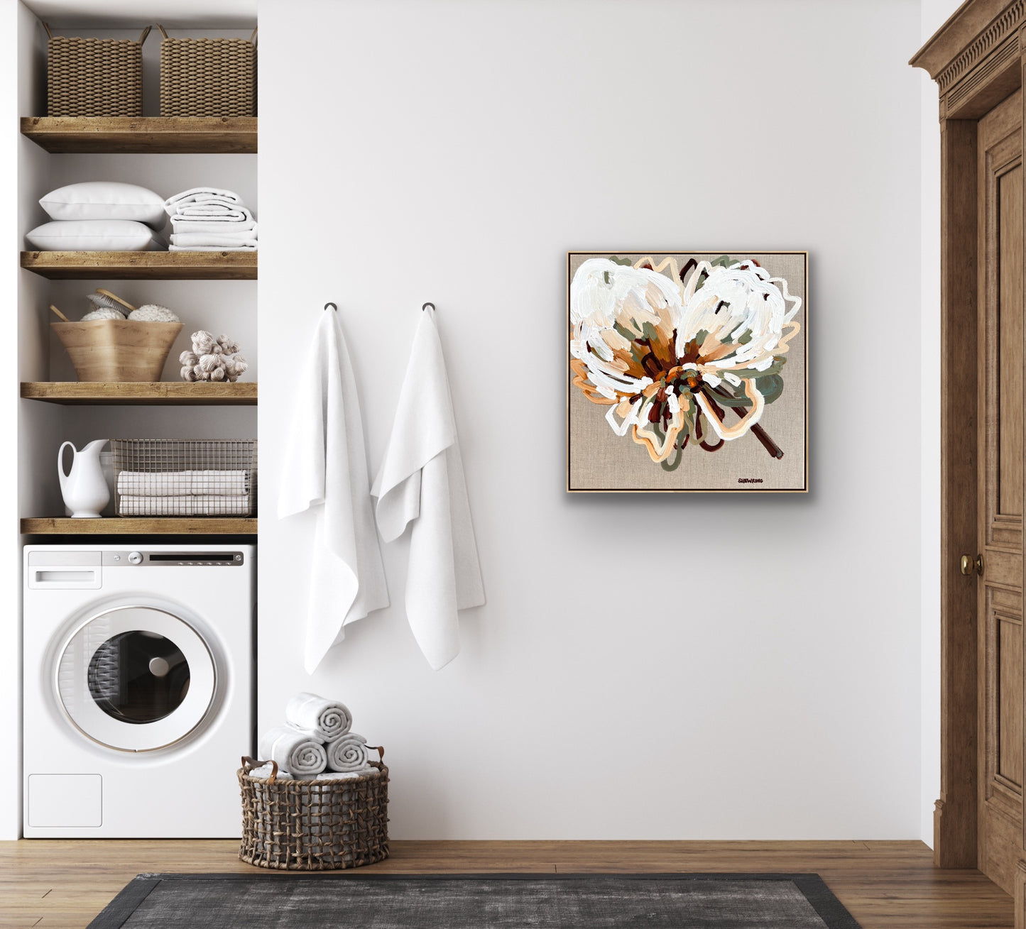 Natural Flower 53x53cm FRAMED