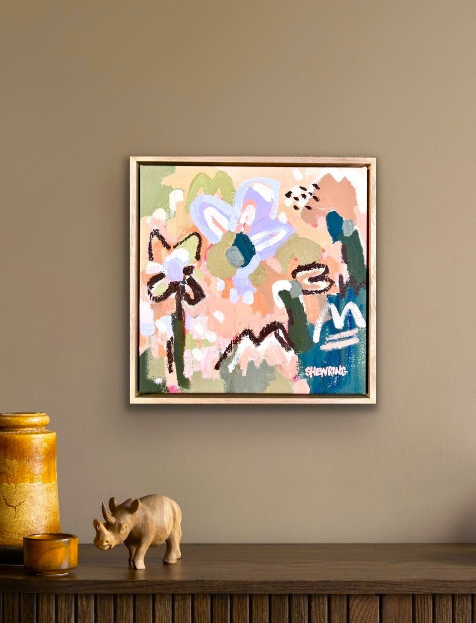 Nutmeg 33x33cm Framed
