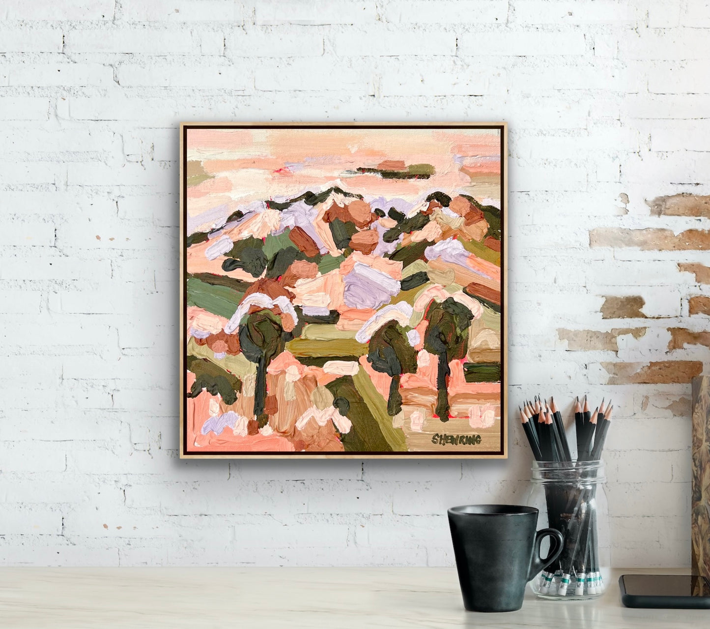 Rise And Shine 28x28cm FRAMED