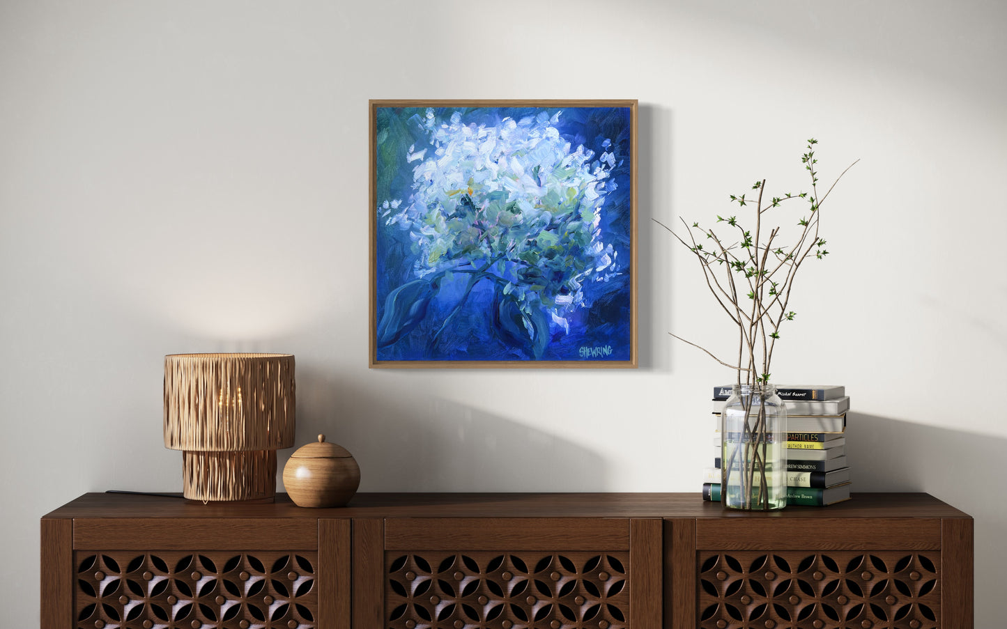 Spring Flower Sunlit 38x38cm FRAMED SOLD
