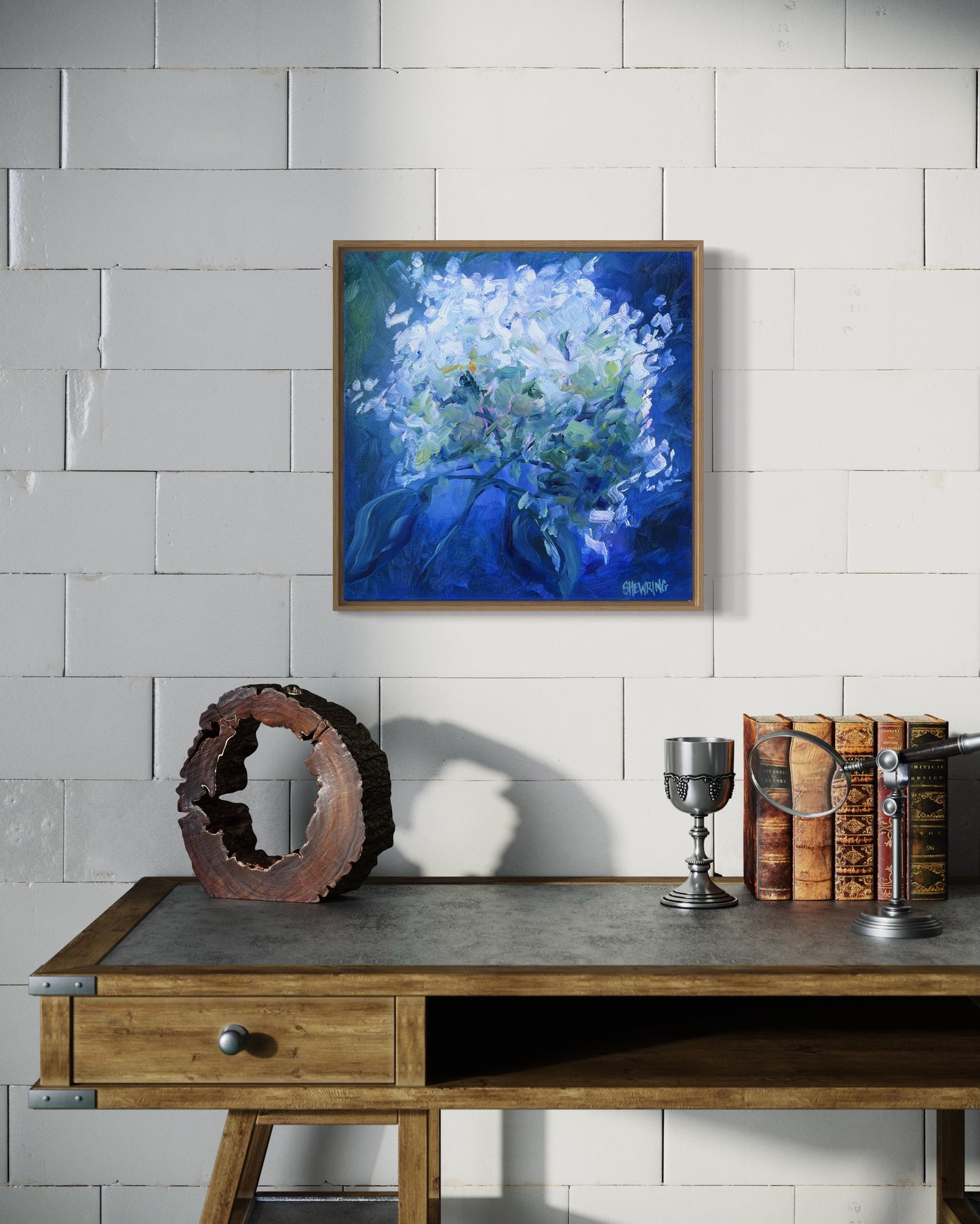 Spring Flower Sunlit 38x38cm FRAMED SOLD
