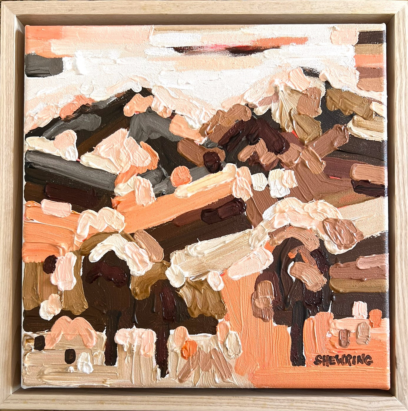 Spring Hill 28x28cm FRAMED SOLD