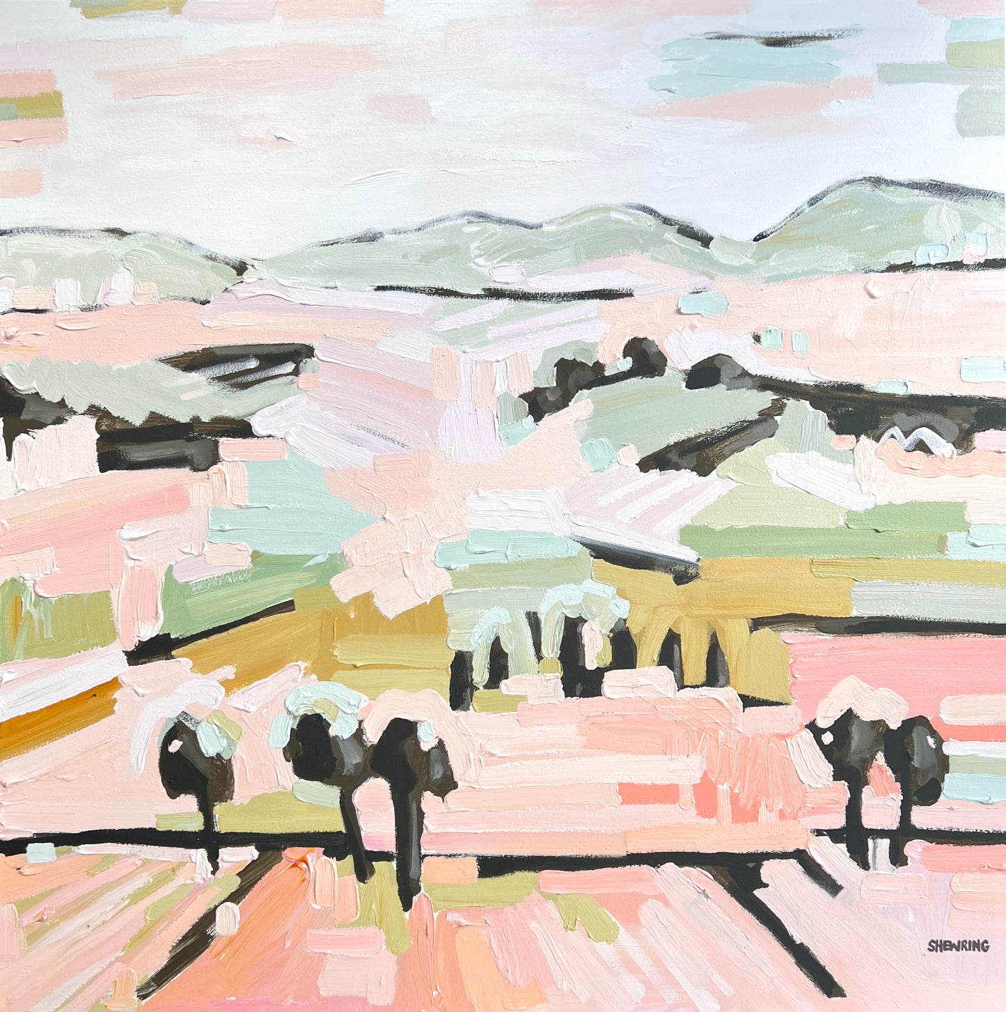 Summer On The Peninsula 103 x 103cm FRAMED SOLD