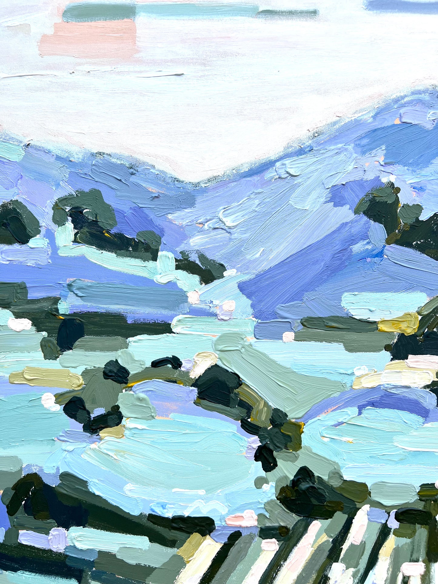 Summer Vineyard 103x103cm FRAMED SOLD