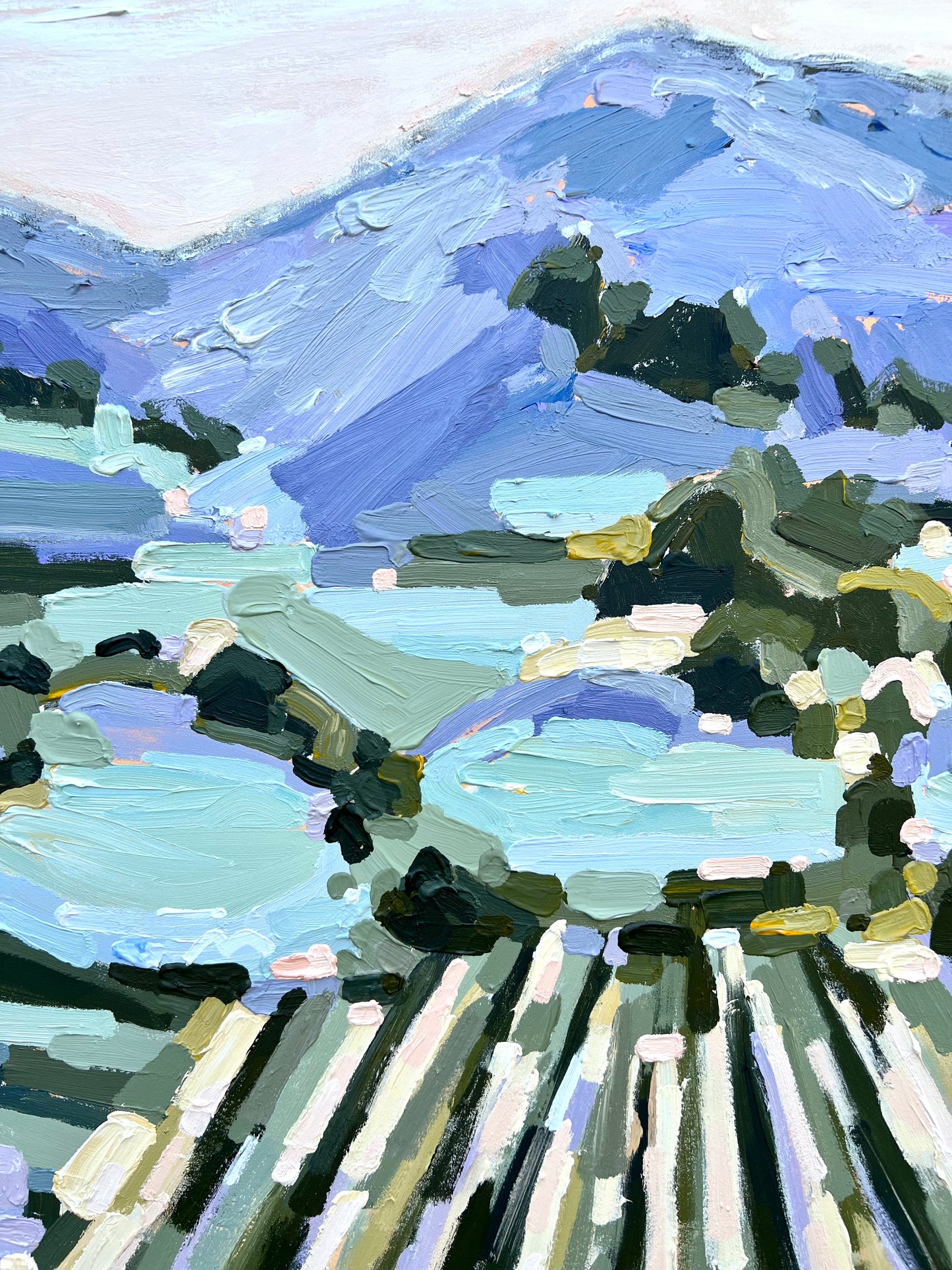 Summer Vineyard 103x103cm FRAMED SOLD