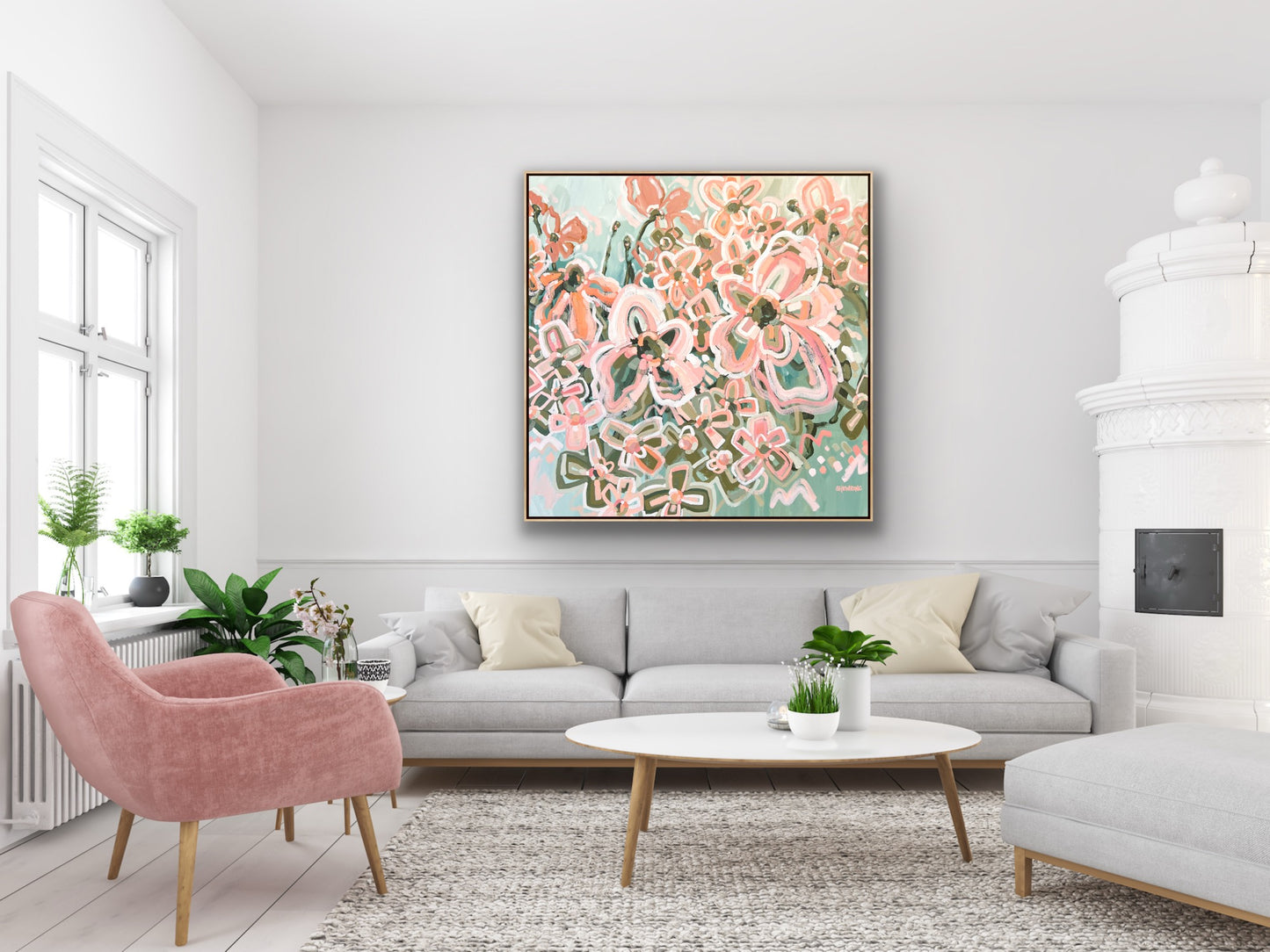 Summer Sundays 103 x 103 cm Framed SOLD