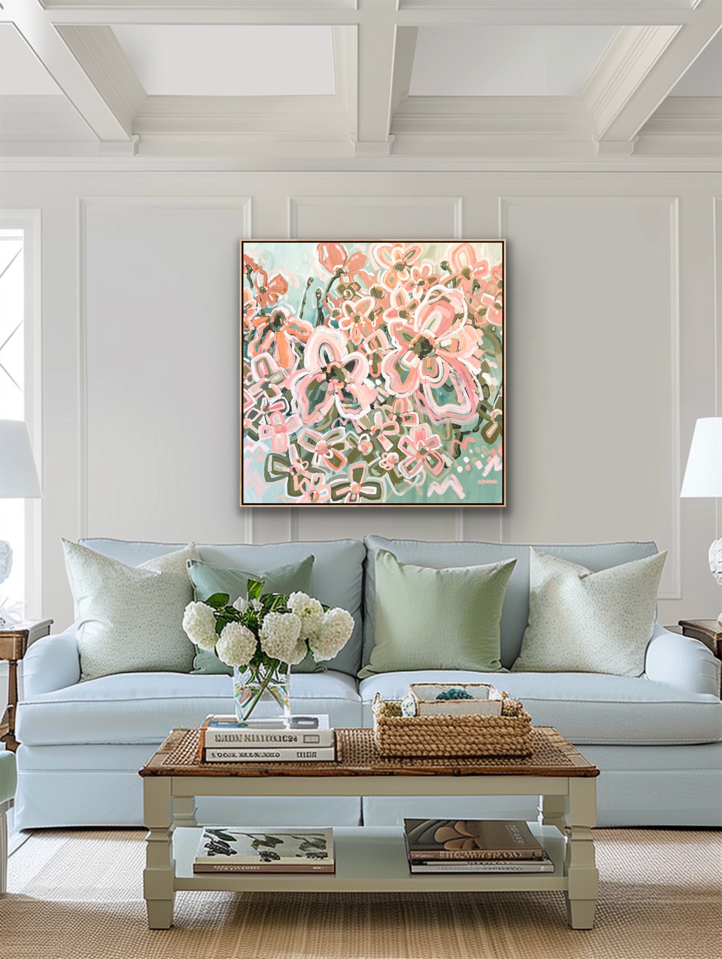 Summer Sundays 103 x 103 cm Framed SOLD