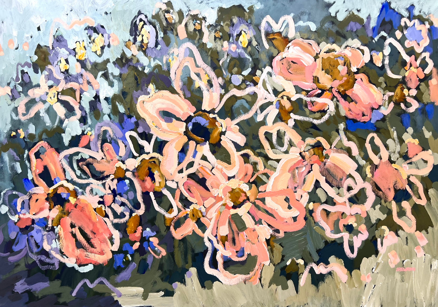 Sunshine And Rainbows 165x115cm Framed