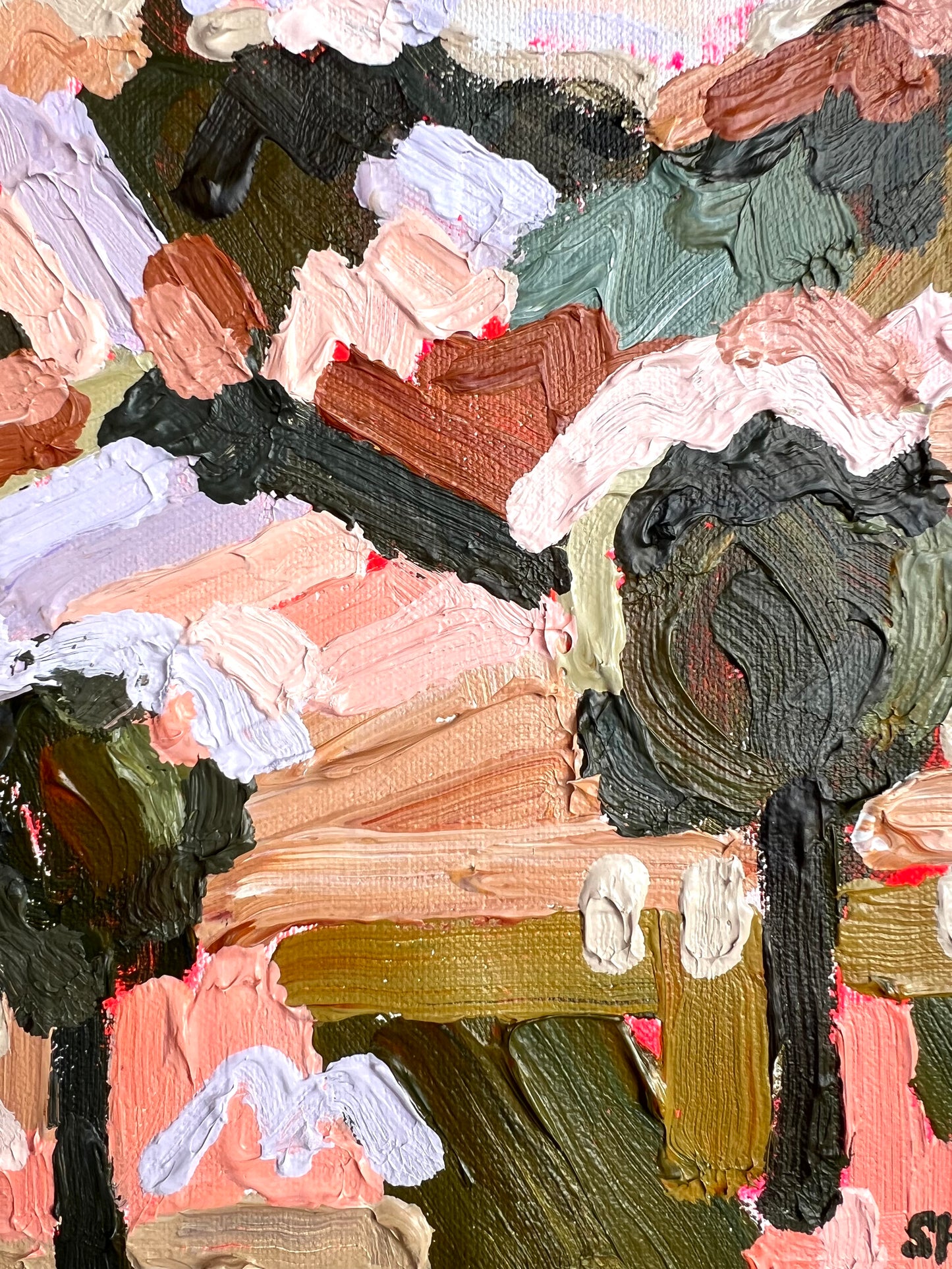 Through The Trees 28x28cm FRAMED