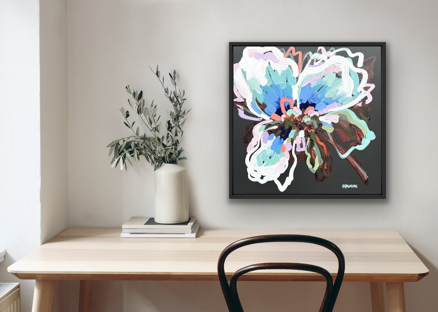 Ultra Blue 53x53cm FRAMED Sold