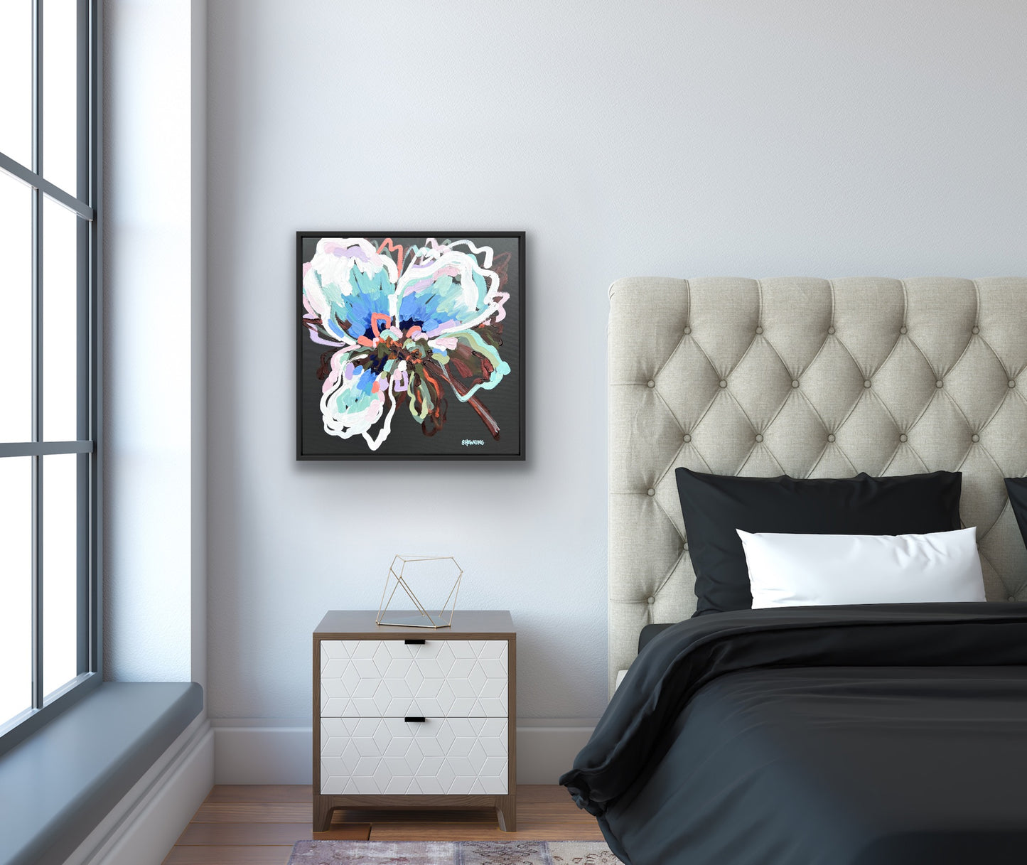 Ultra Blue 53x53cm FRAMED Sold