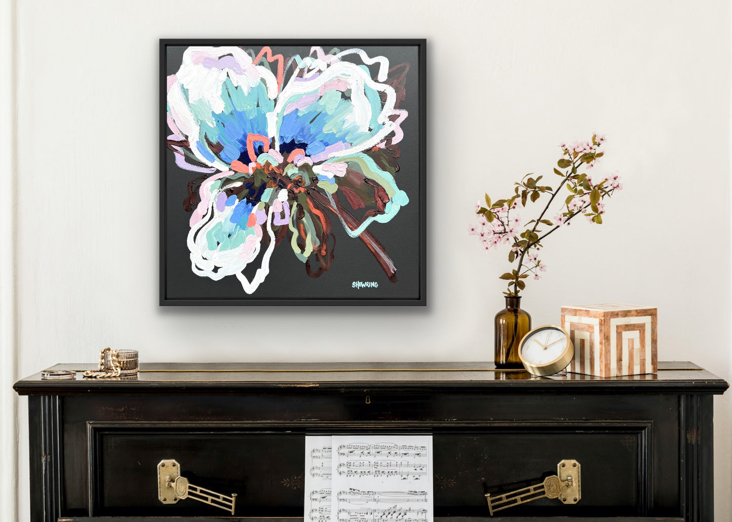 Ultra Blue 53x53cm FRAMED Sold