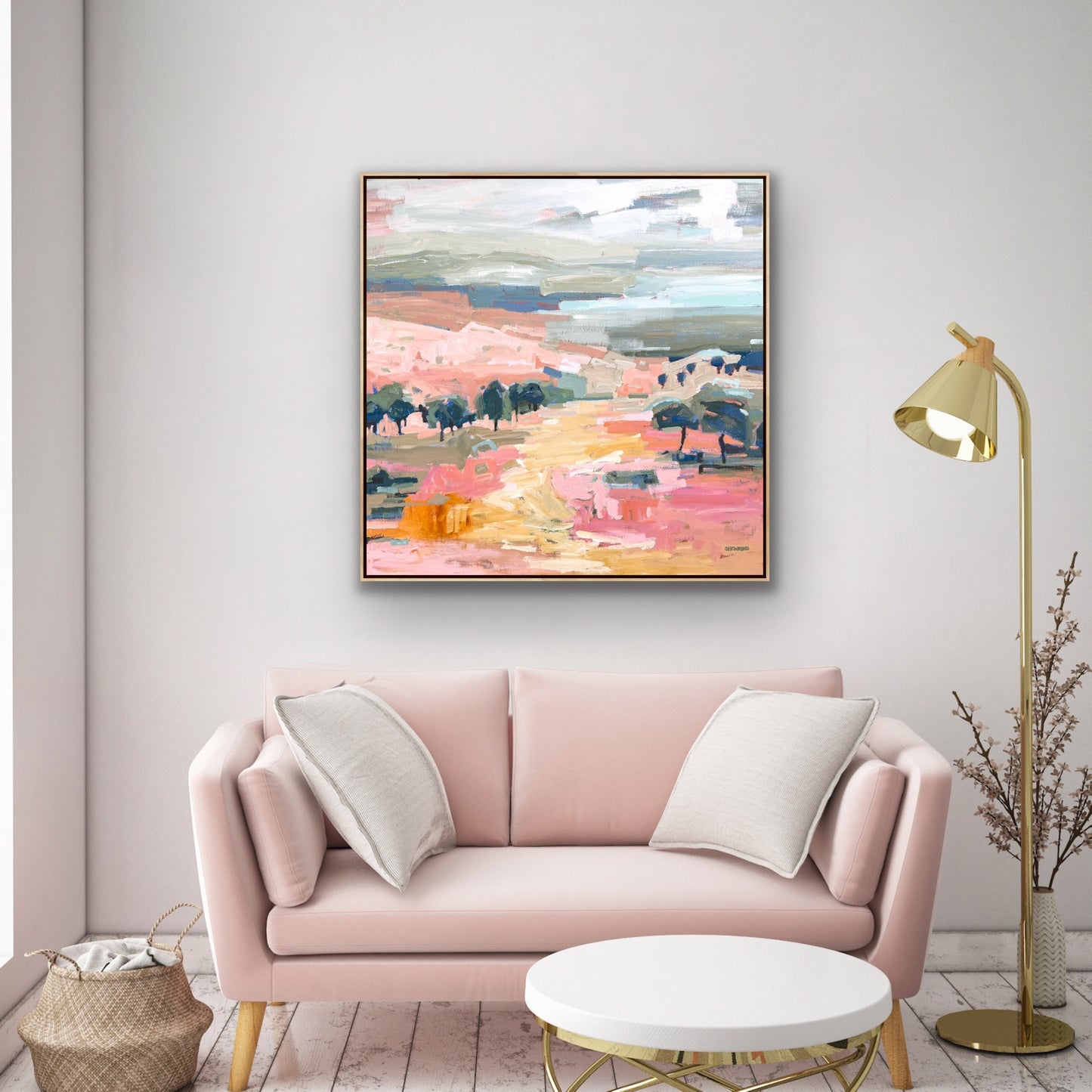 Under The Summer Sun 103x103cm FRAMED