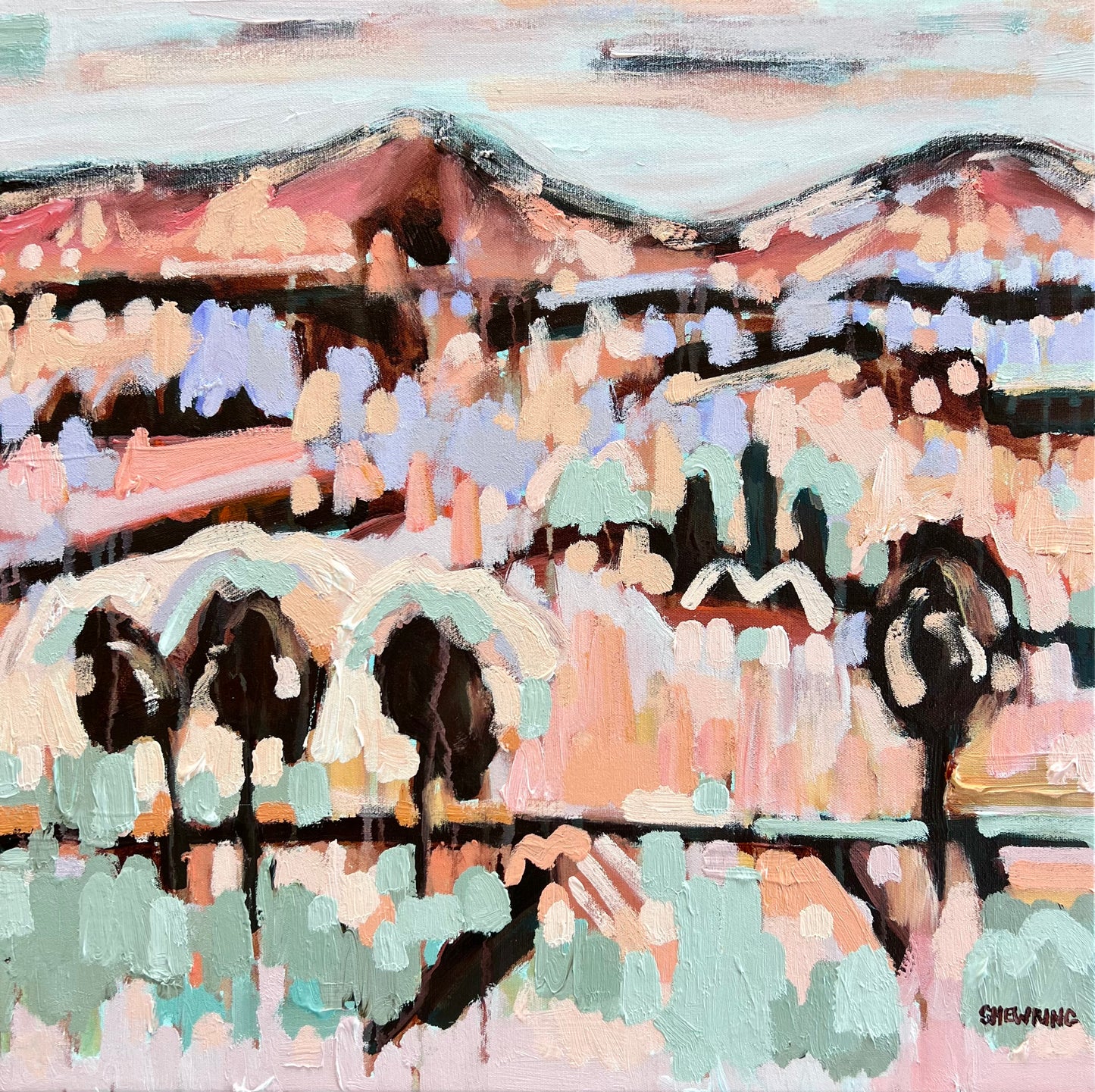 Way Back Home 53 x 53 cm FRAMED
