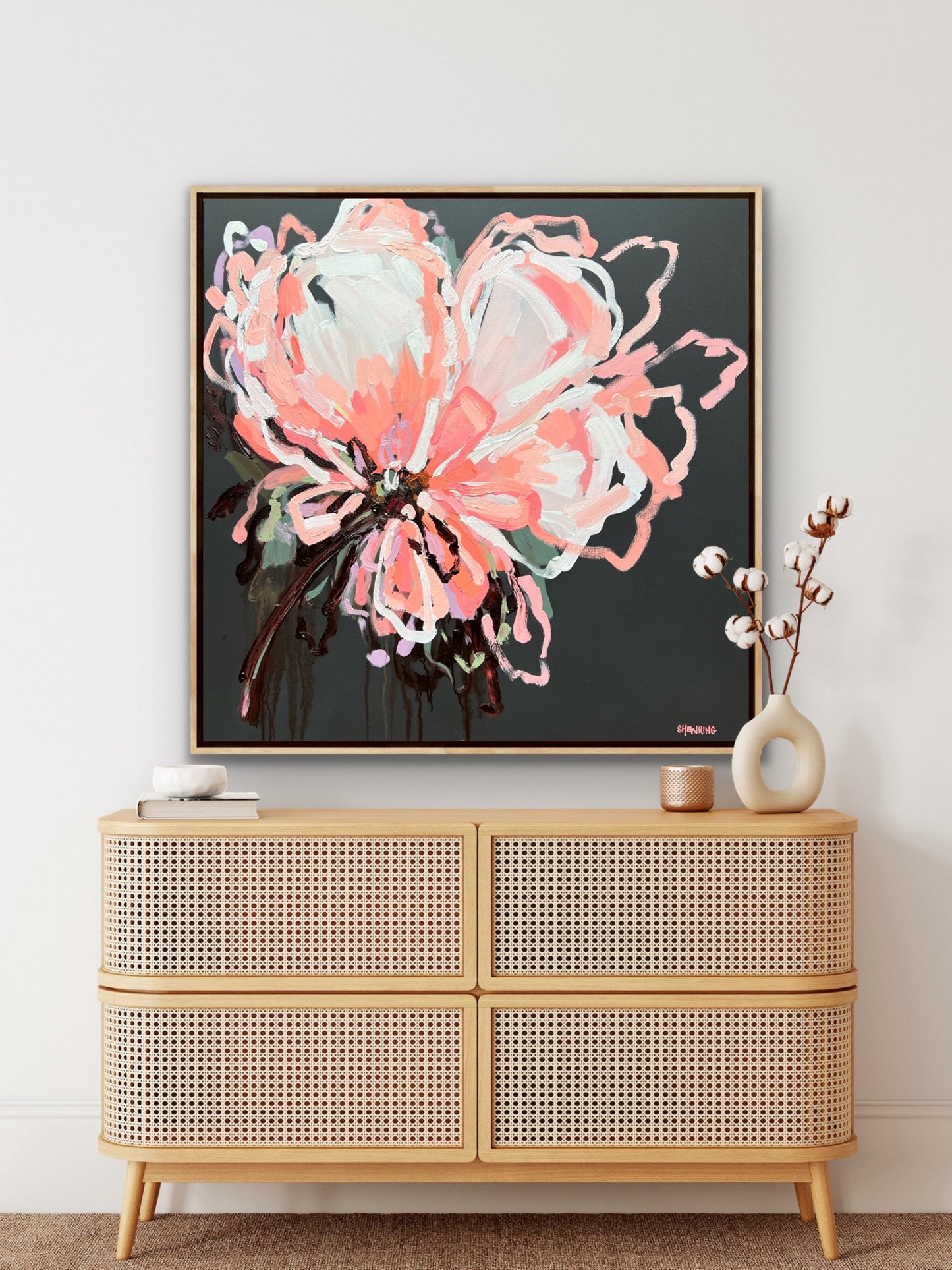 With Love 103x103cm FRAMED Sold