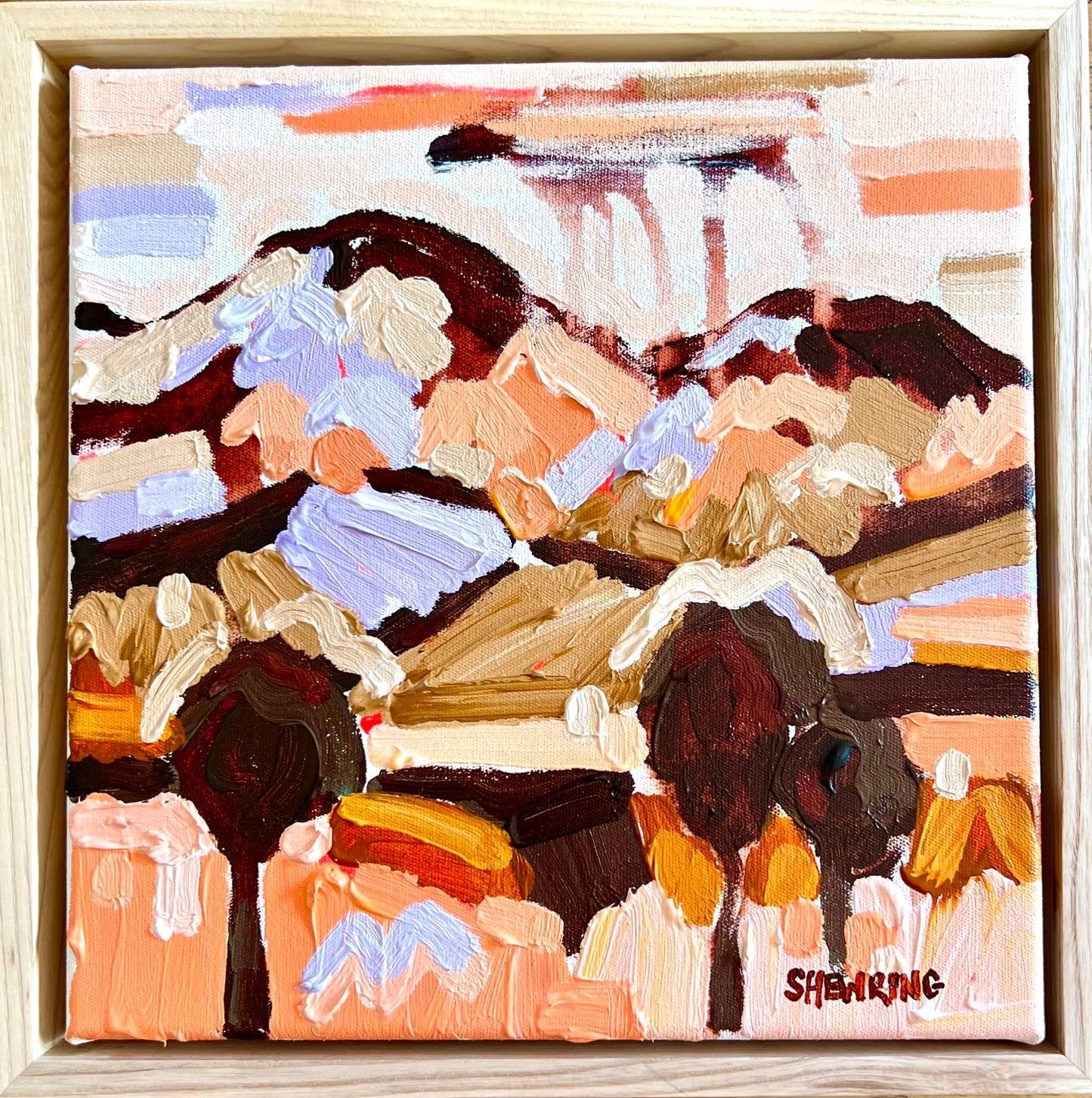 Woodlands 28x28cm FRAMED SOLD