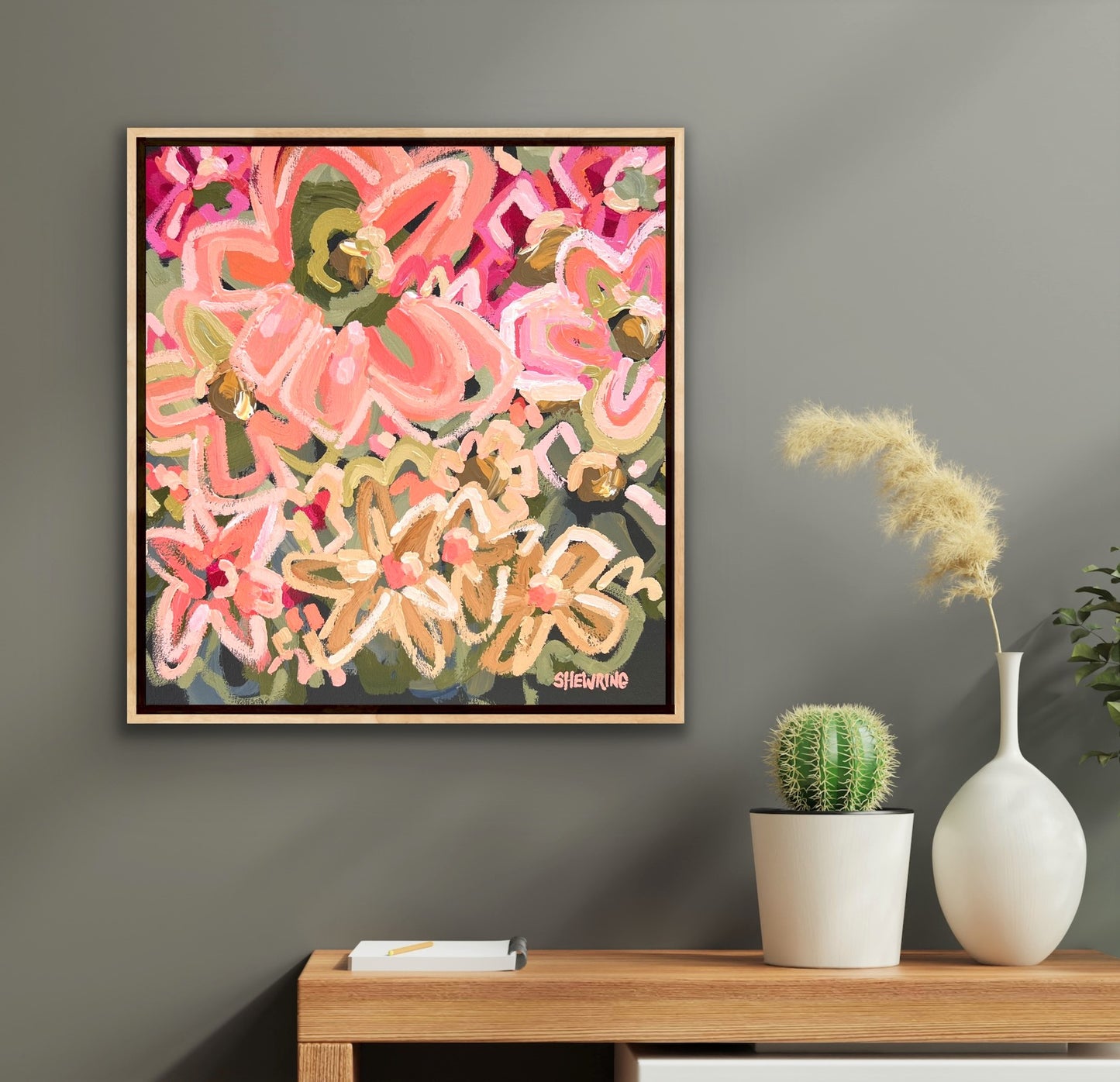 All Of My Heart 46x46cm FRAMED SOLD