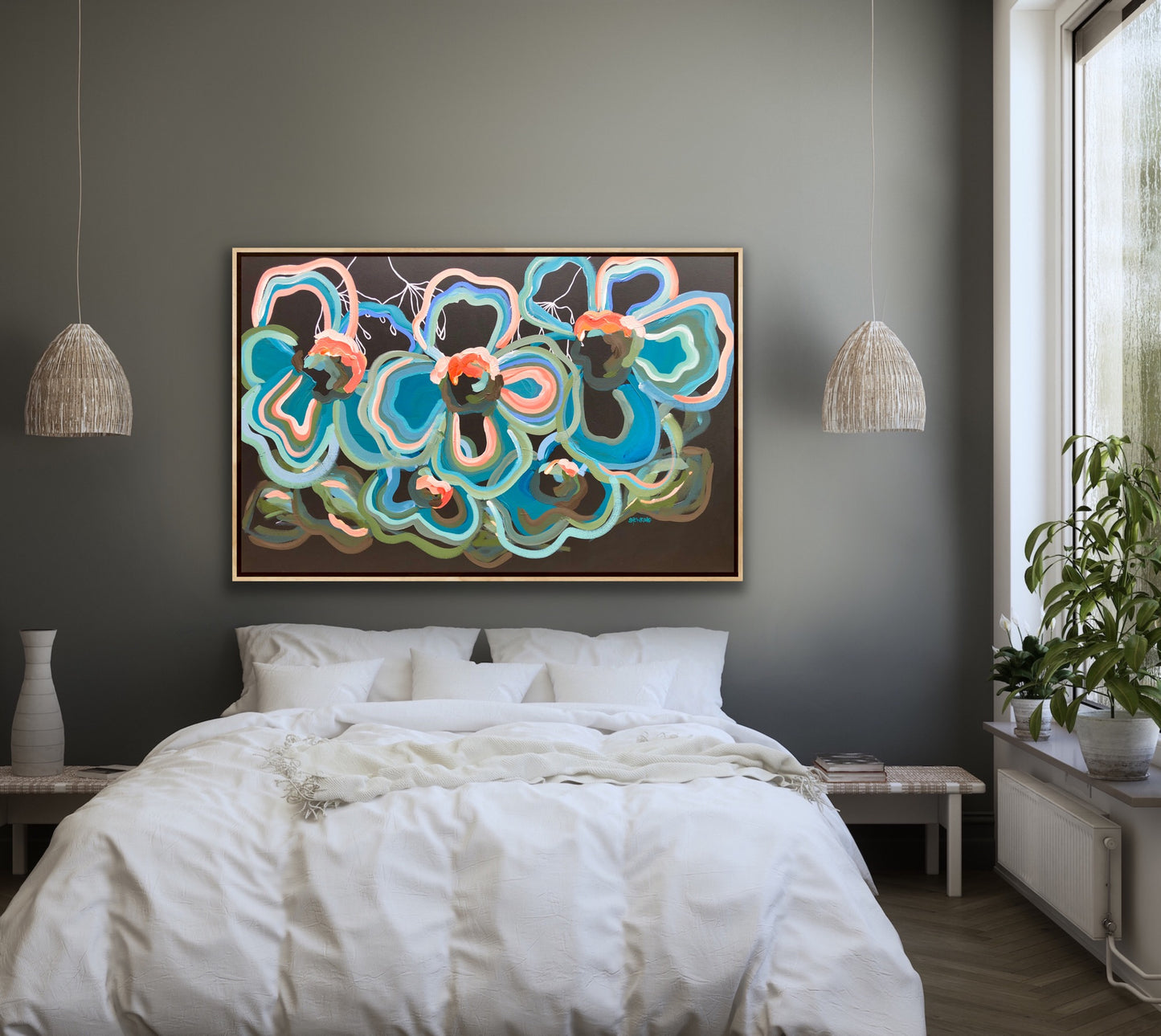 Blue Botanica 140x90cm SOLD