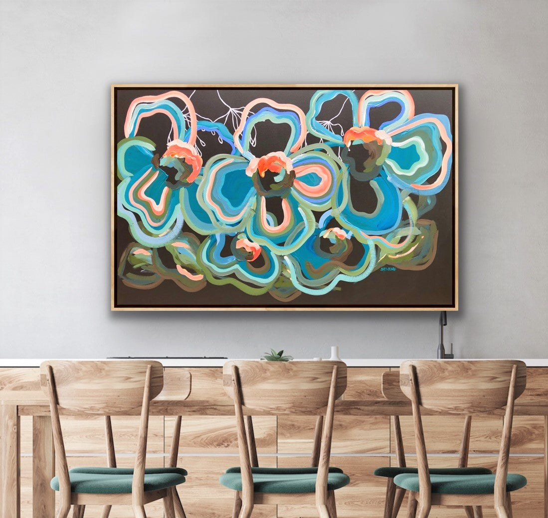 Blue Botanica 140x90cm SOLD