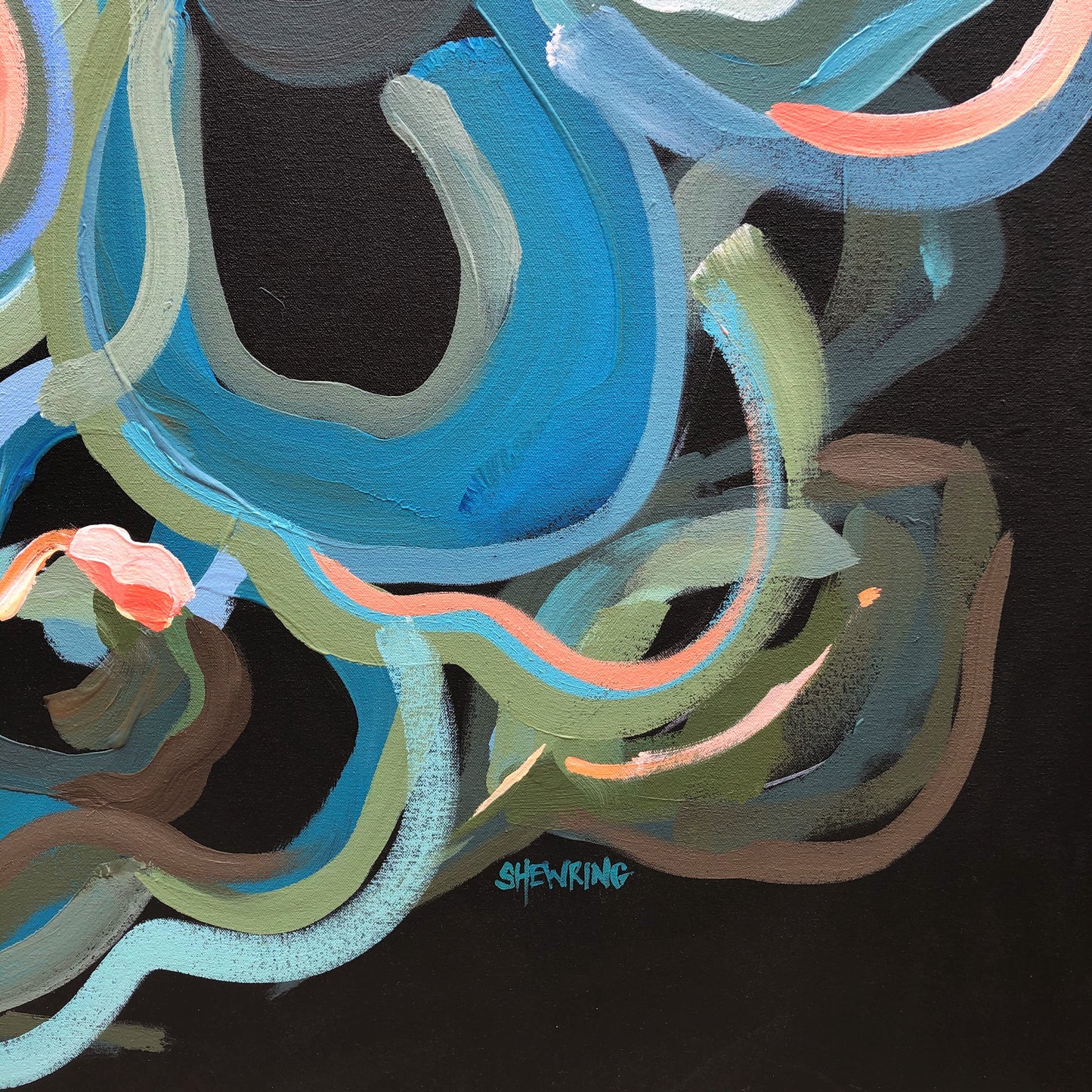 Blue Botanica 140x90cm SOLD