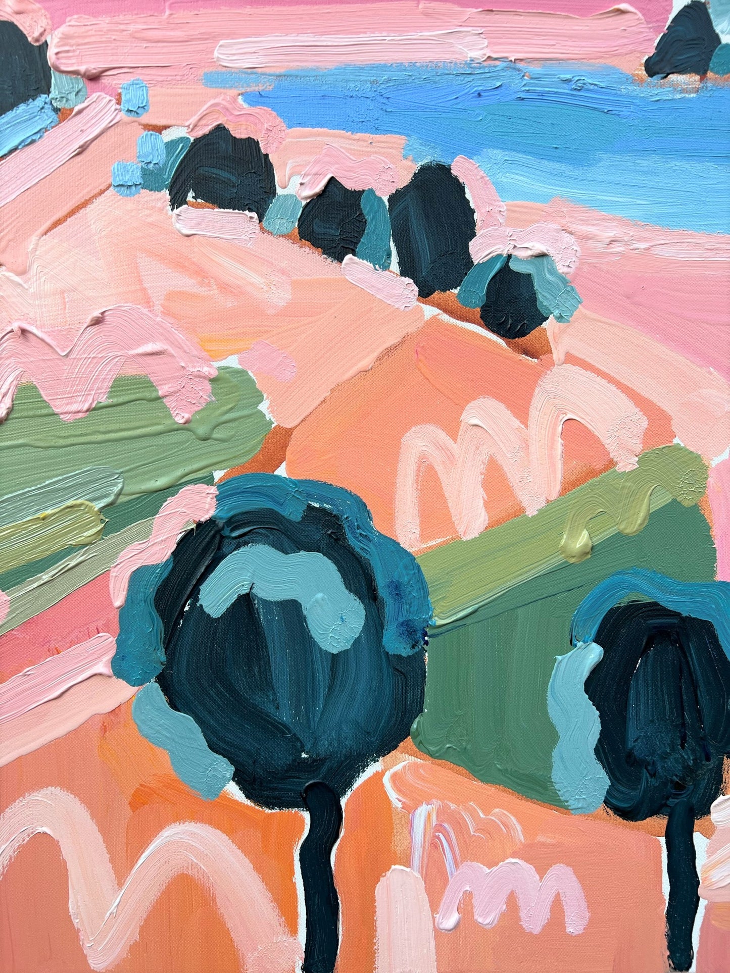 Countryside Love 110x110cm FRAMED ***Exclusively at JUMBLED Online - SOLD