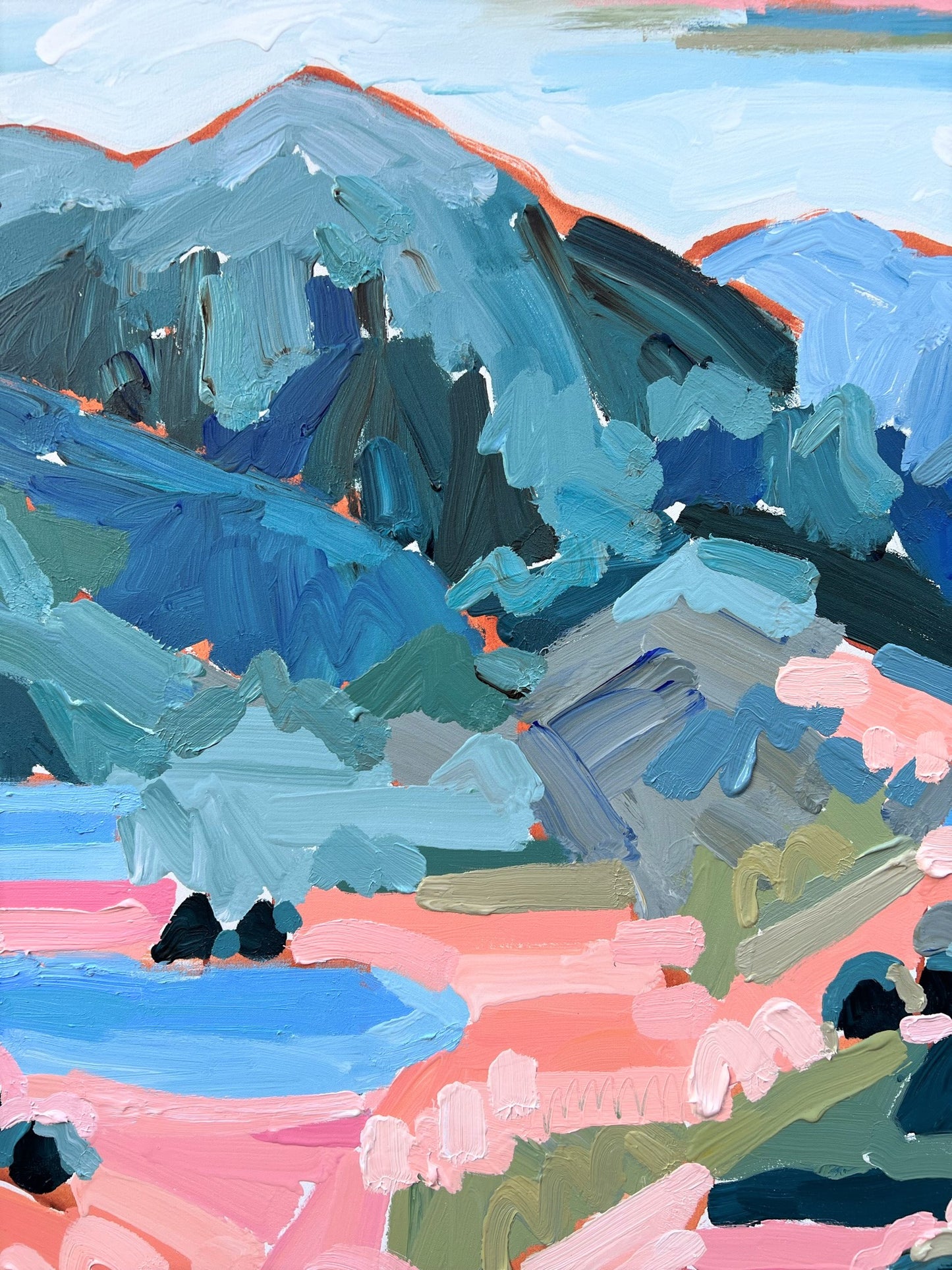 Countryside Love 110x110cm FRAMED ***Exclusively at JUMBLED Online - SOLD