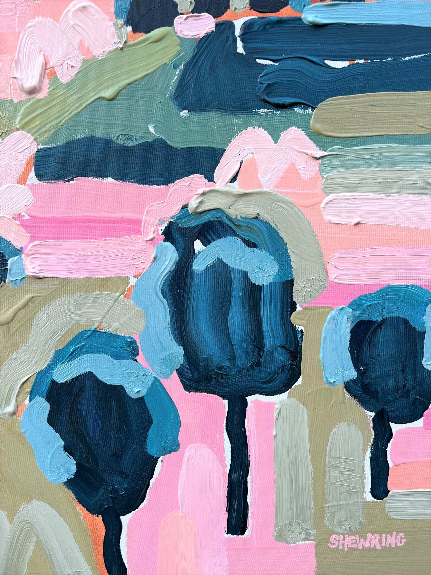 Countryside Love 110x110cm FRAMED ***Exclusively at JUMBLED Online - SOLD