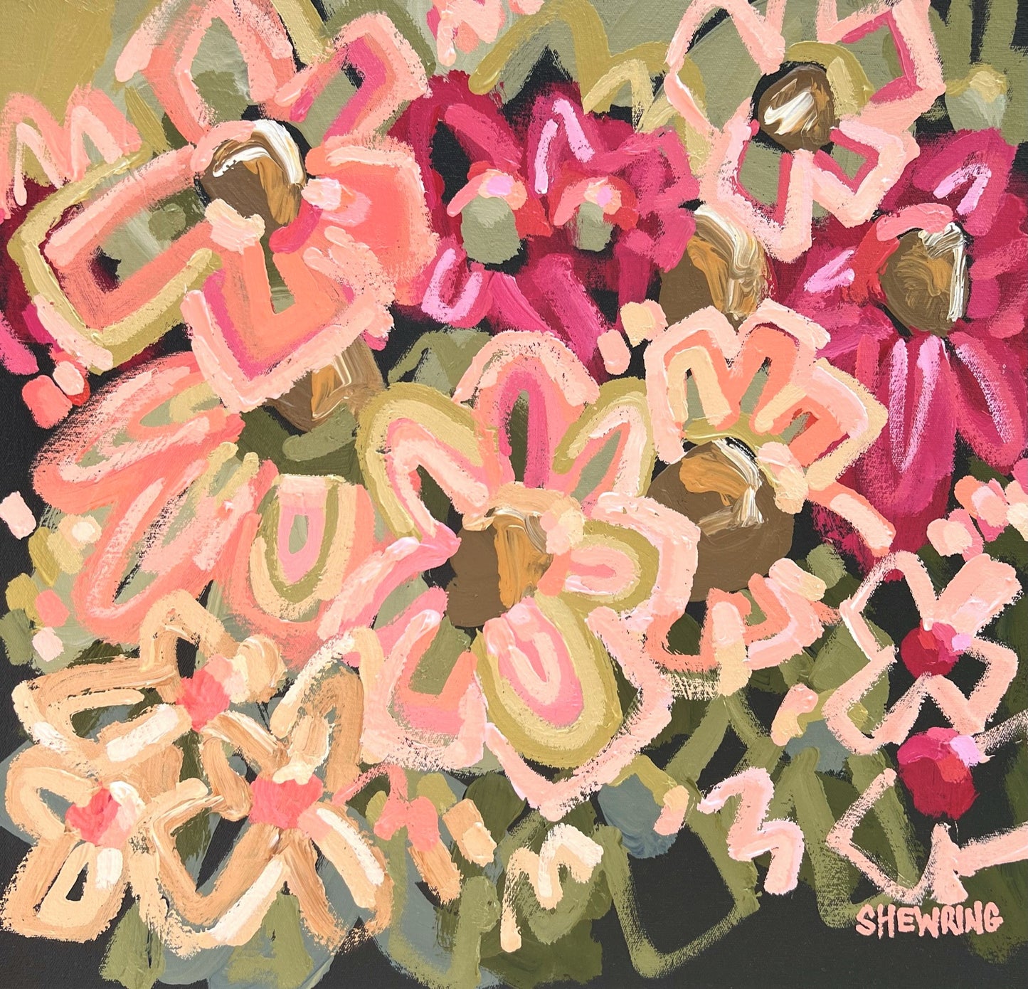 Everyday I Love You More 49x46cm FRAMED SOLD