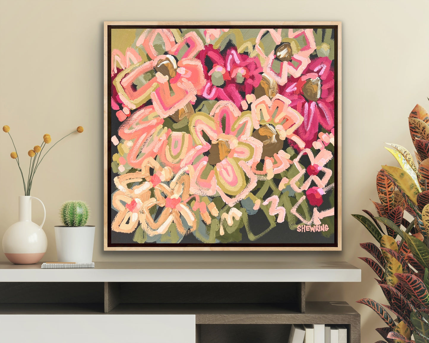 Everyday I Love You More 49x46cm FRAMED SOLD