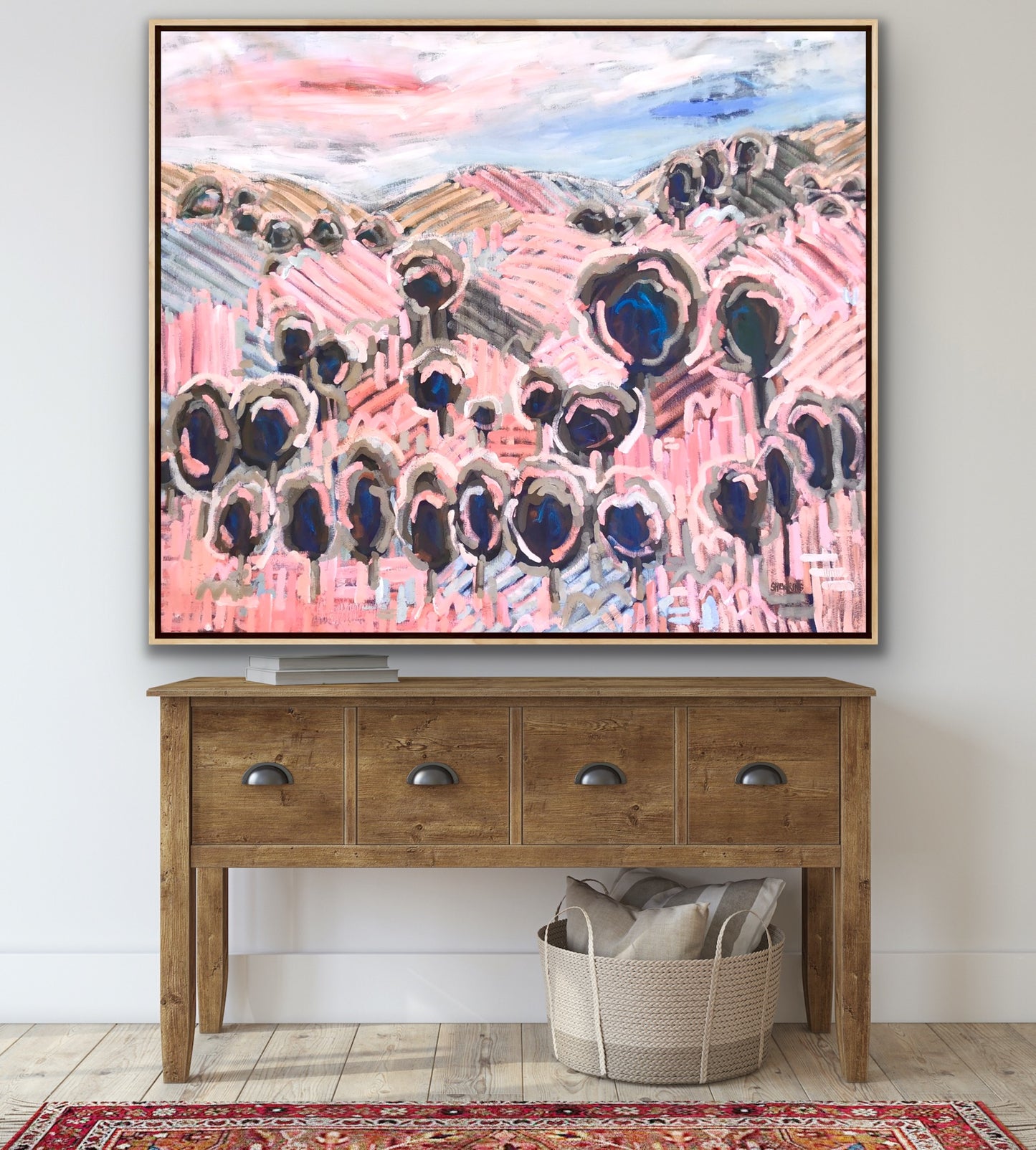 Fields Of Love 153x133cm FRAMED SOLD