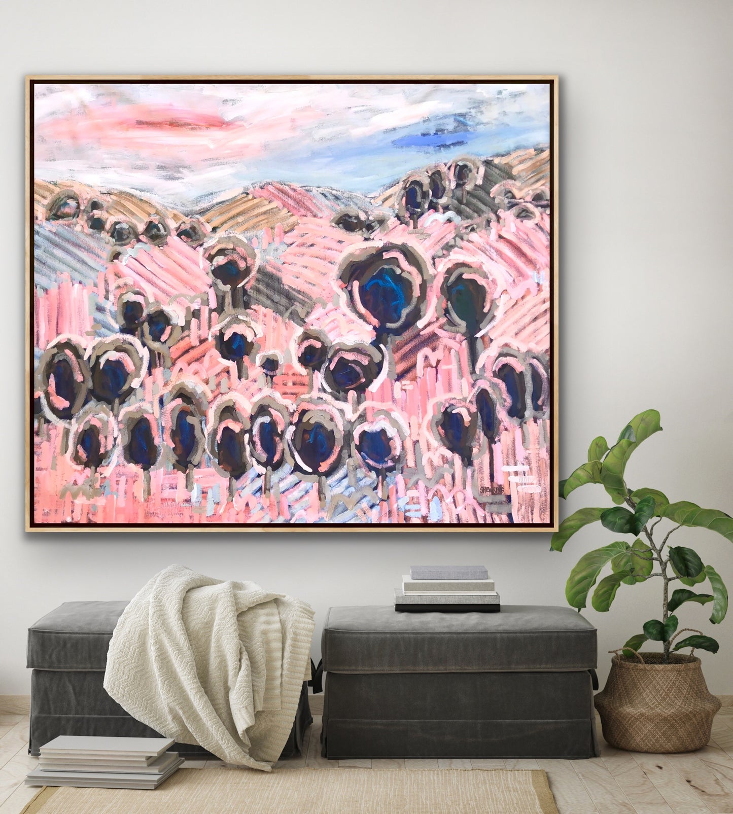 Fields Of Love 153x133cm FRAMED SOLD