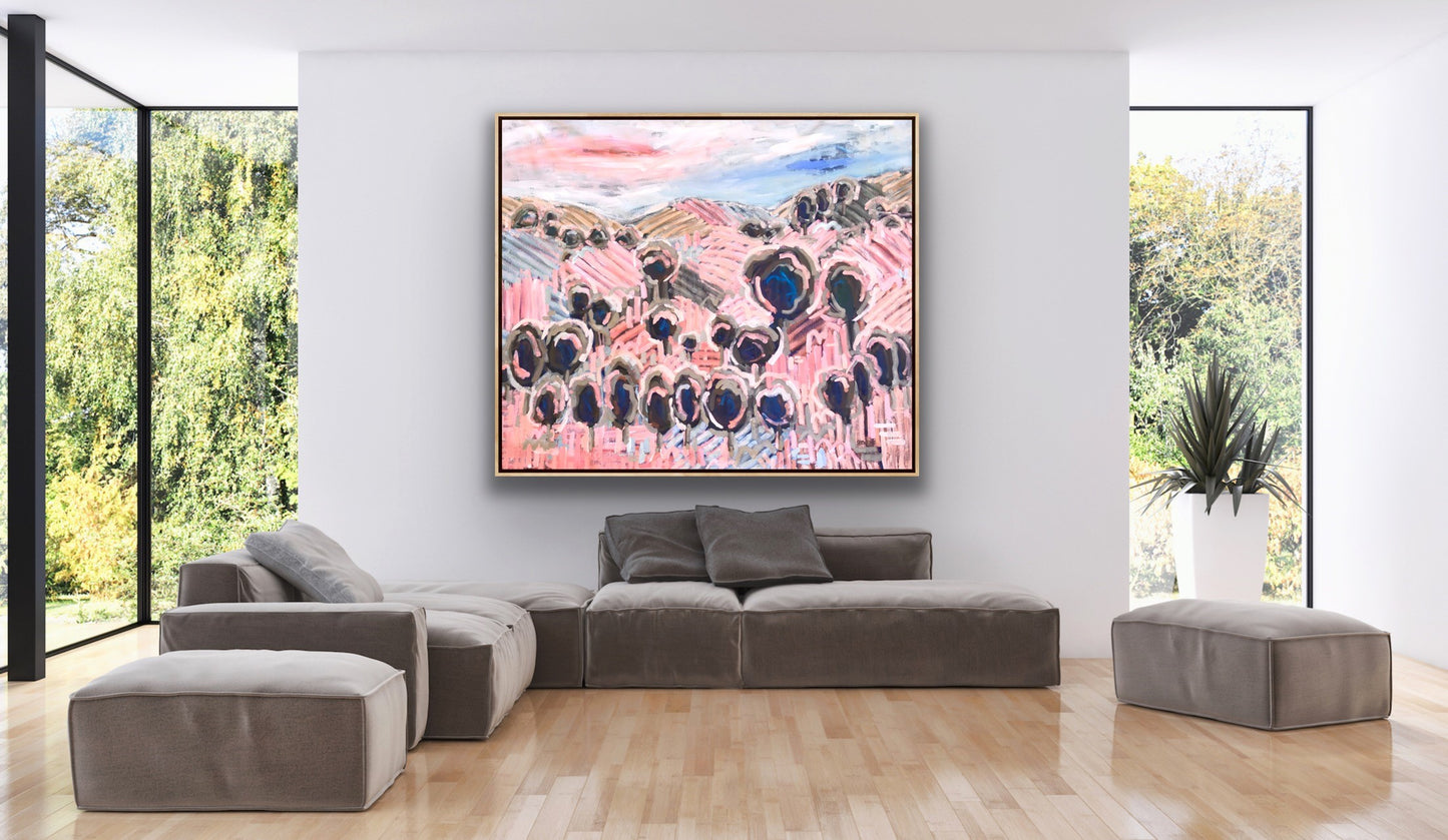 Fields Of Love 153x133cm FRAMED SOLD