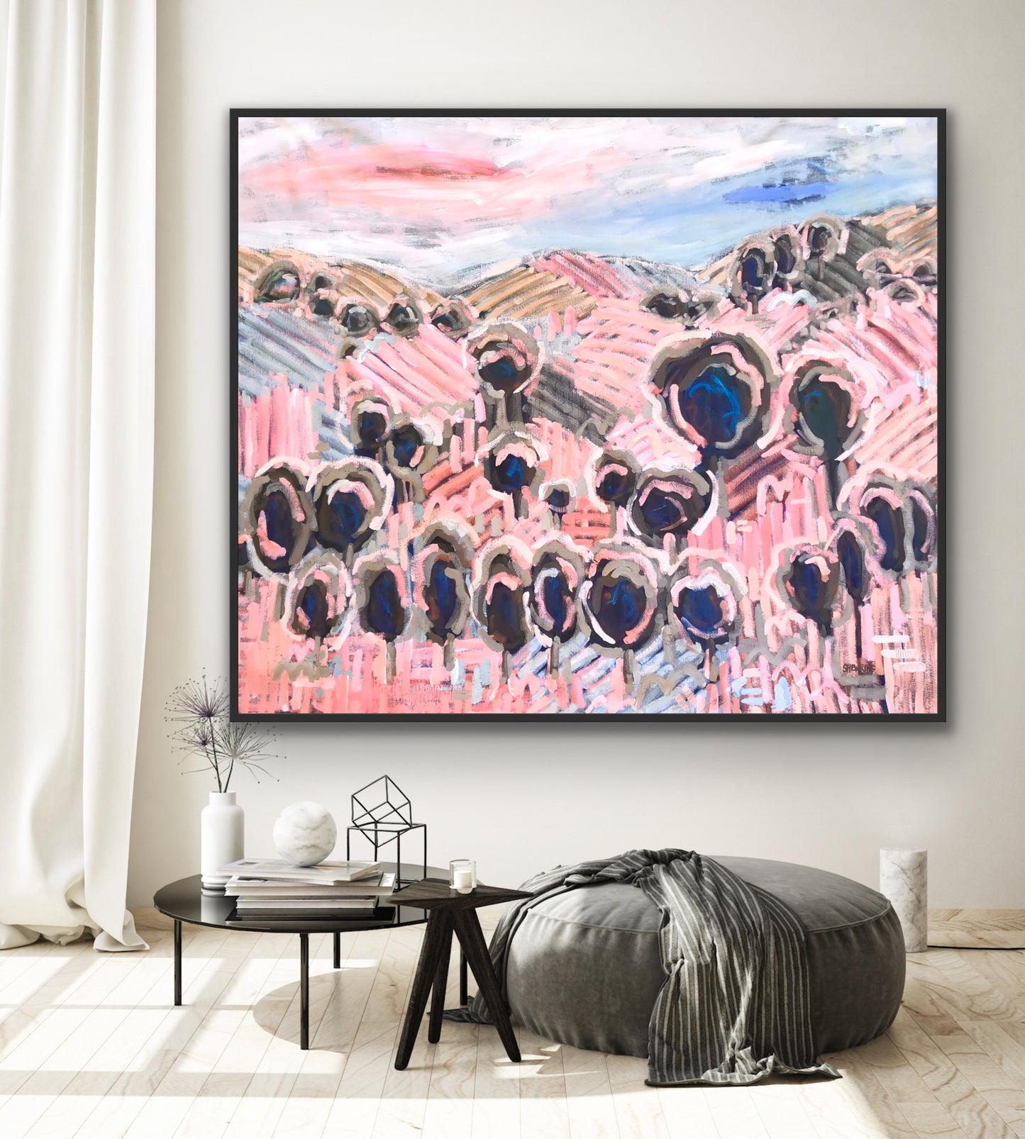 Fields Of Love 153x133cm FRAMED SOLD