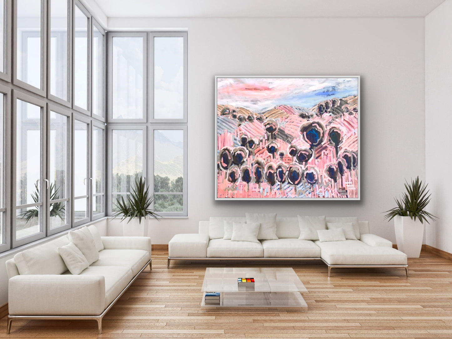Fields Of Love 153x133cm FRAMED SOLD