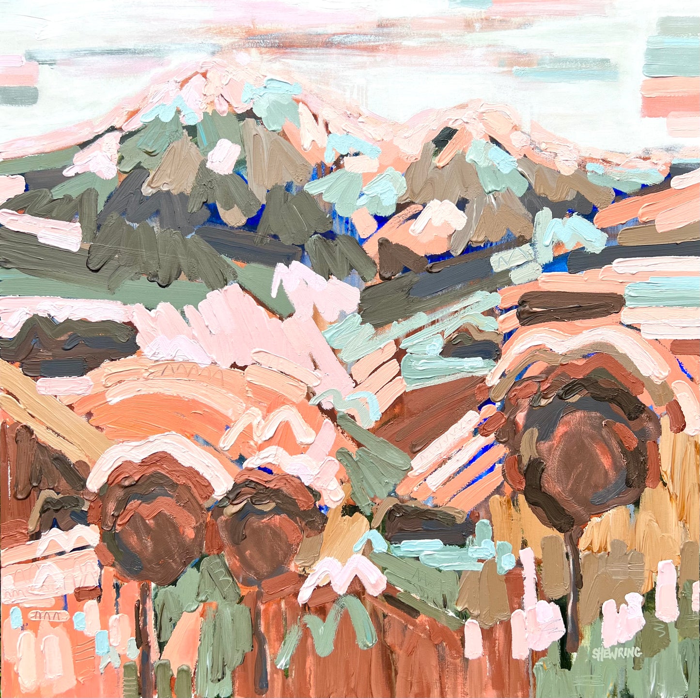 Land Of Love FRAMED 100x100cm SOLD***exclusively at JUMBLED Online