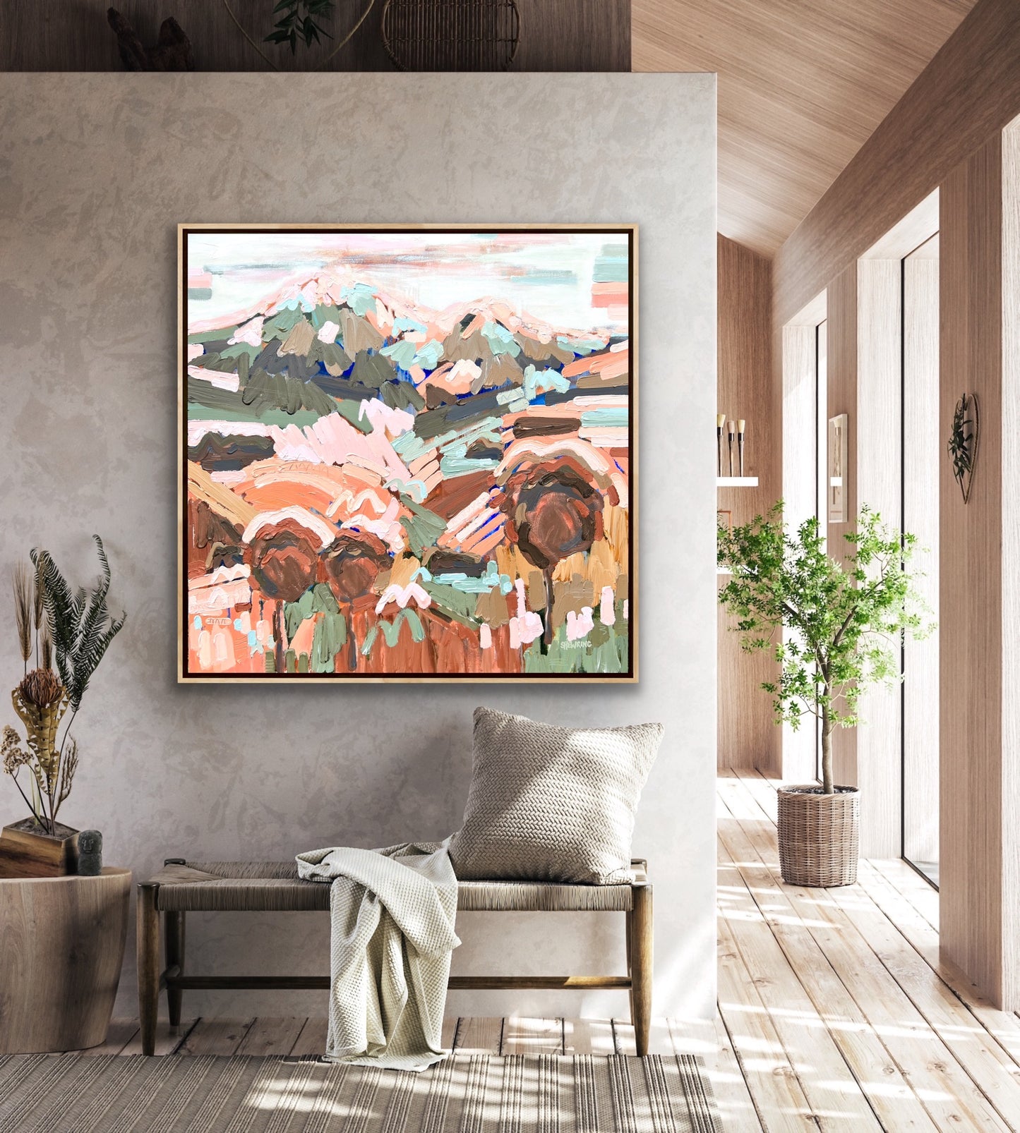 Land Of Love FRAMED 100x100cm SOLD***exclusively at JUMBLED Online