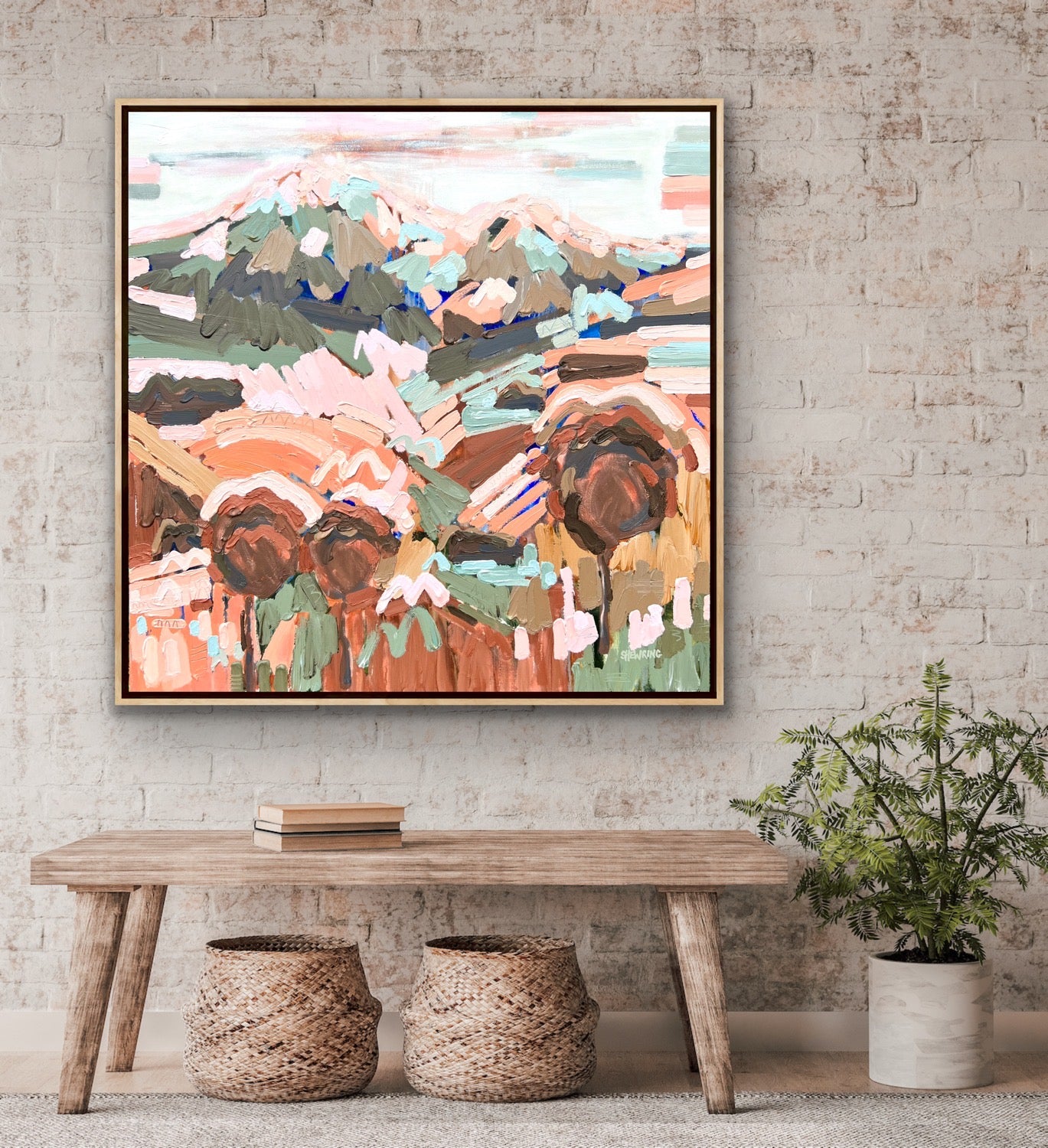 Land Of Love FRAMED 100x100cm SOLD***exclusively at JUMBLED Online