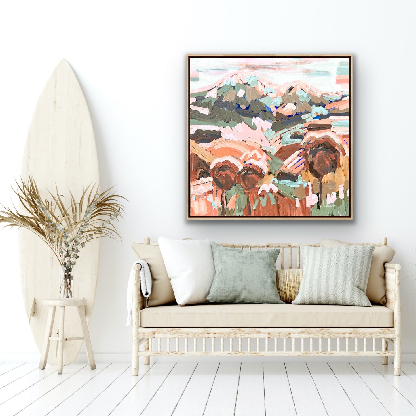 Land Of Love FRAMED 100x100cm SOLD***exclusively at JUMBLED Online