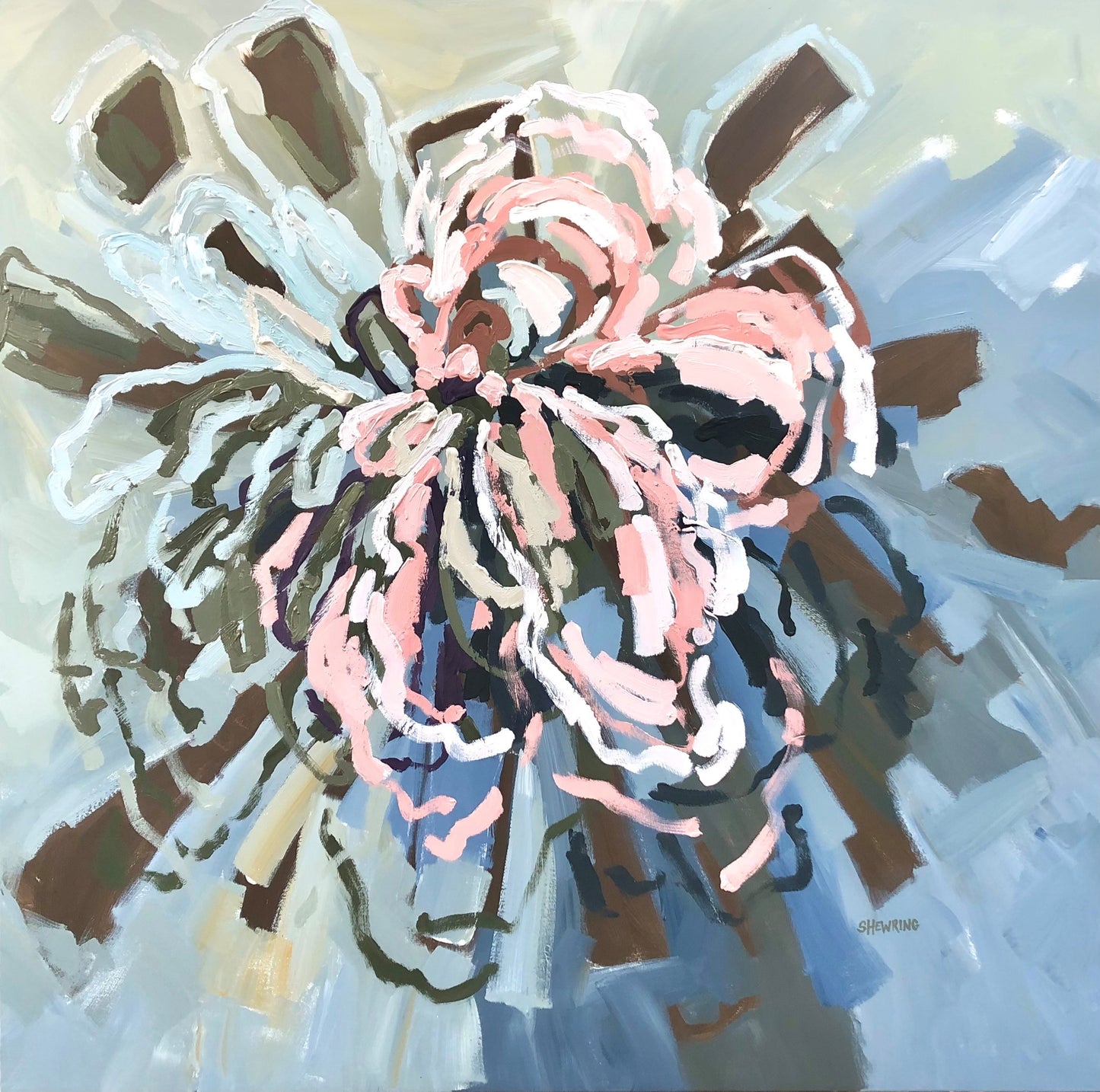 Love Full Bloom 150x150cm FRAMED SOLD