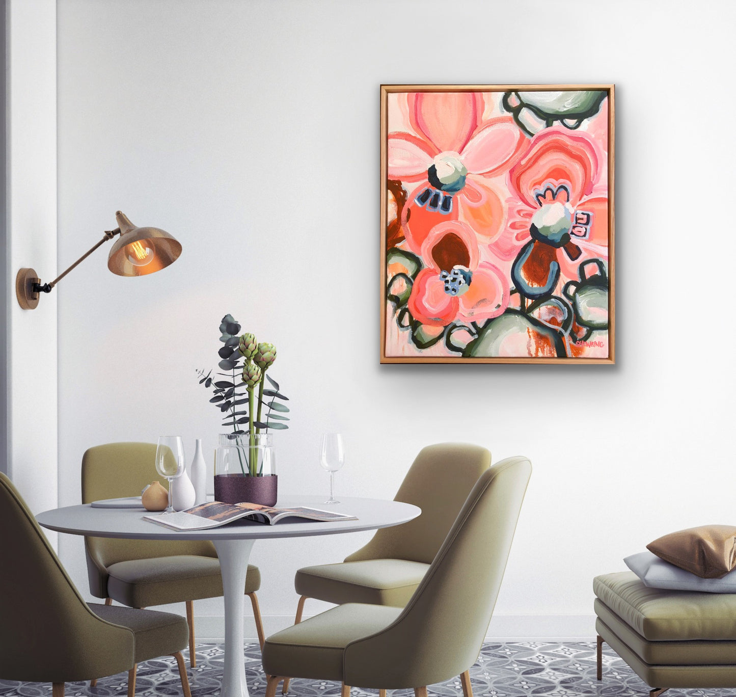 Love To Dream - Framed in Tasmanian Oak 63x53cm SOLD