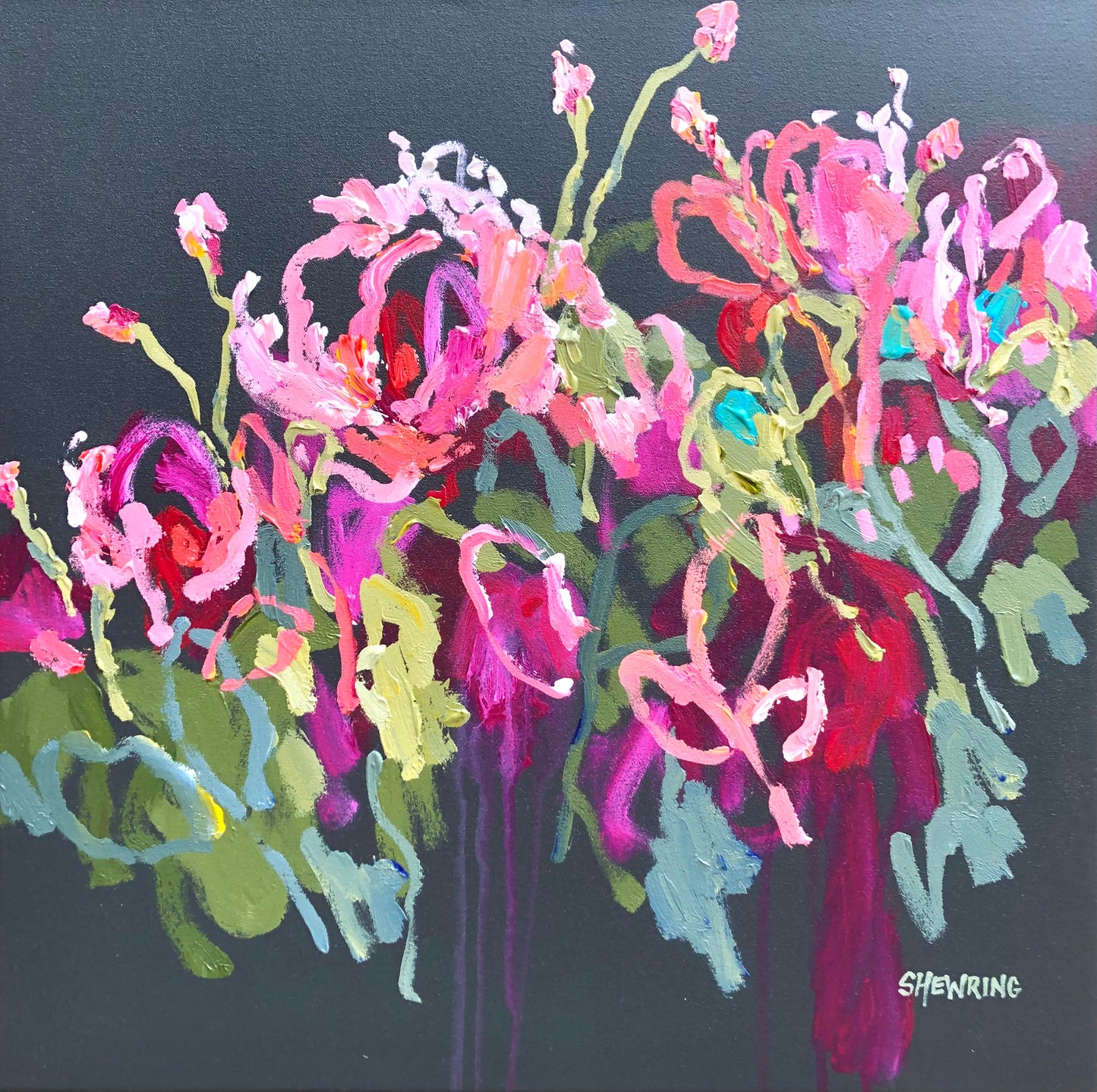Lovers Summer 53x53 cm FRAMED SOLD