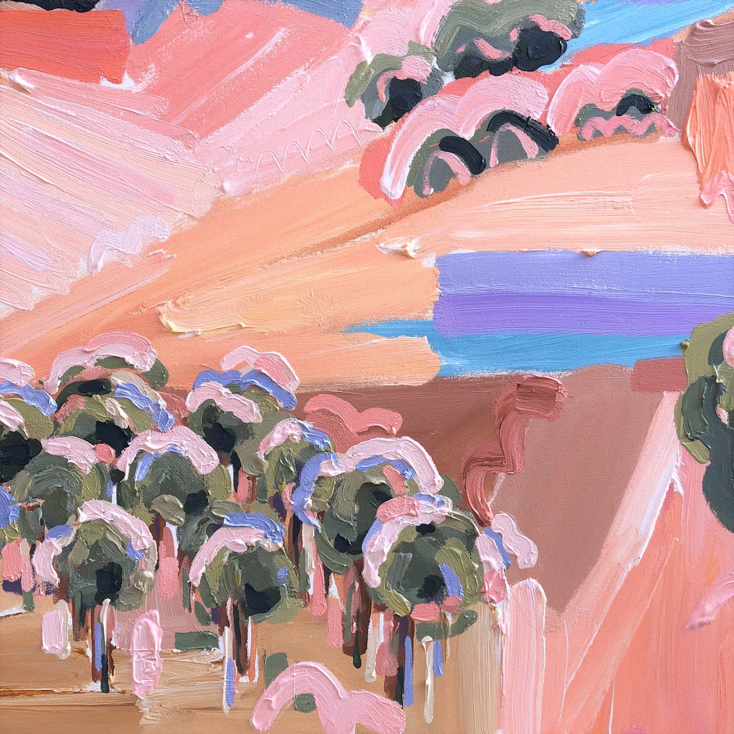 Sunset At Macedon Vineyard FRAMED 150x100cm ***exclusively at JUMBLED Online - SOLD