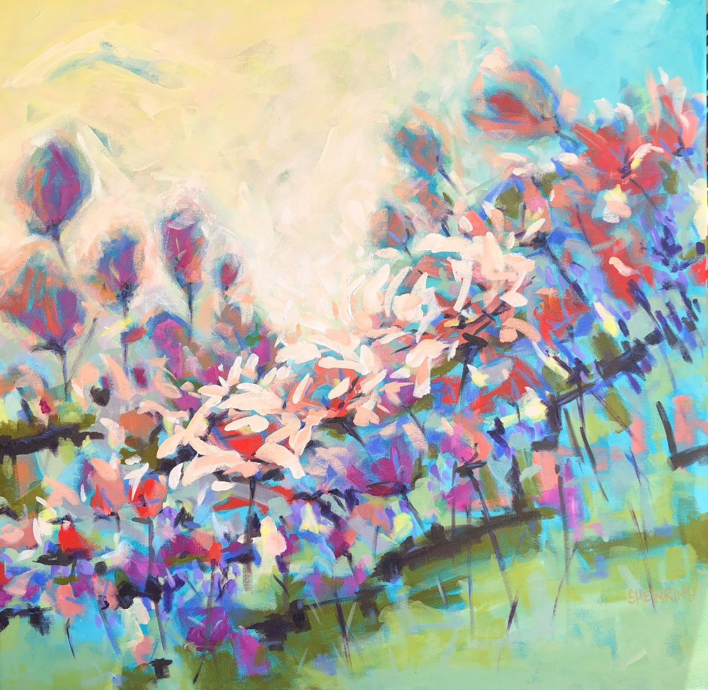 New Flower 87x87cm SOLD
